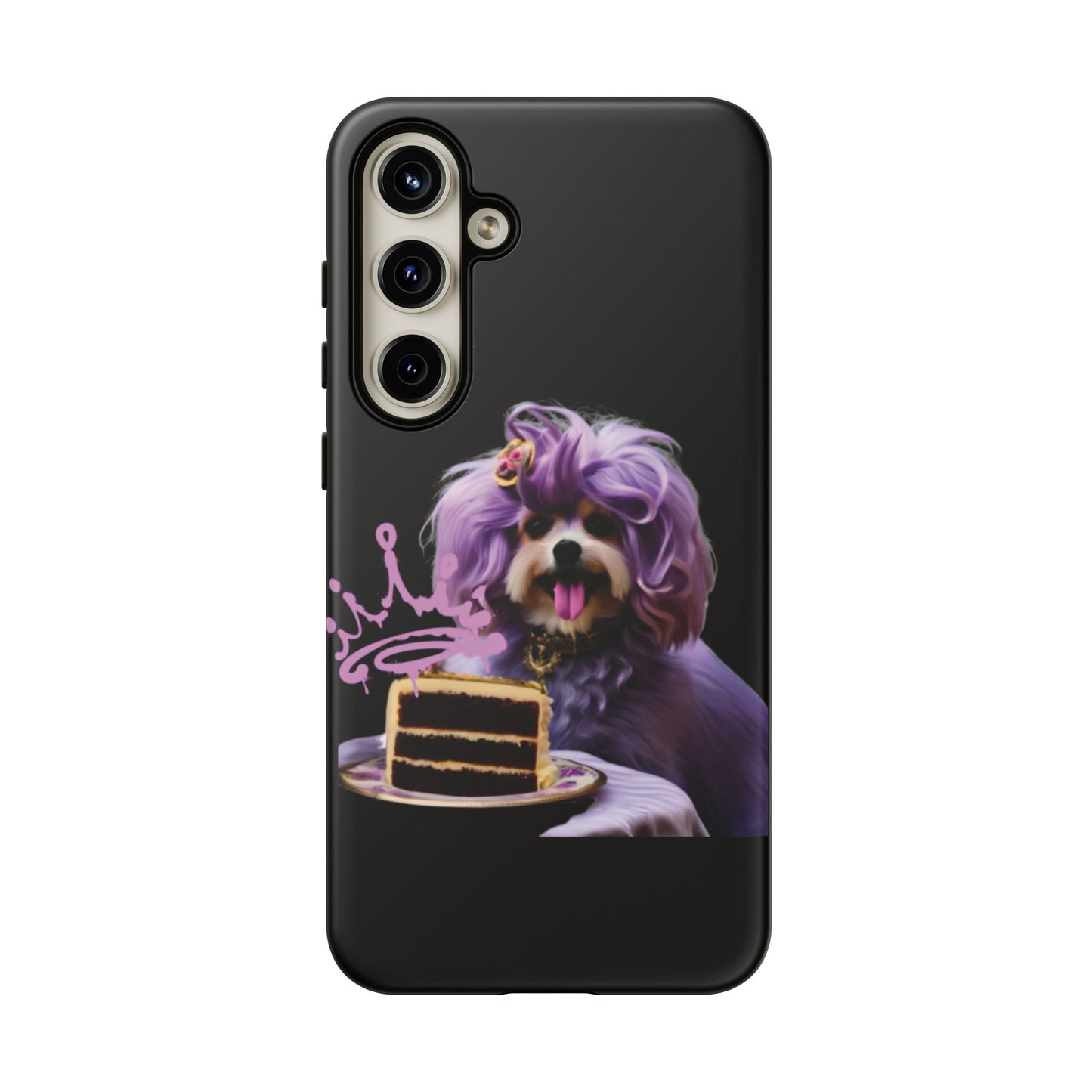 Marie Antoinette Style Dog With Cake Phone Case  for I Phone and Galaxy