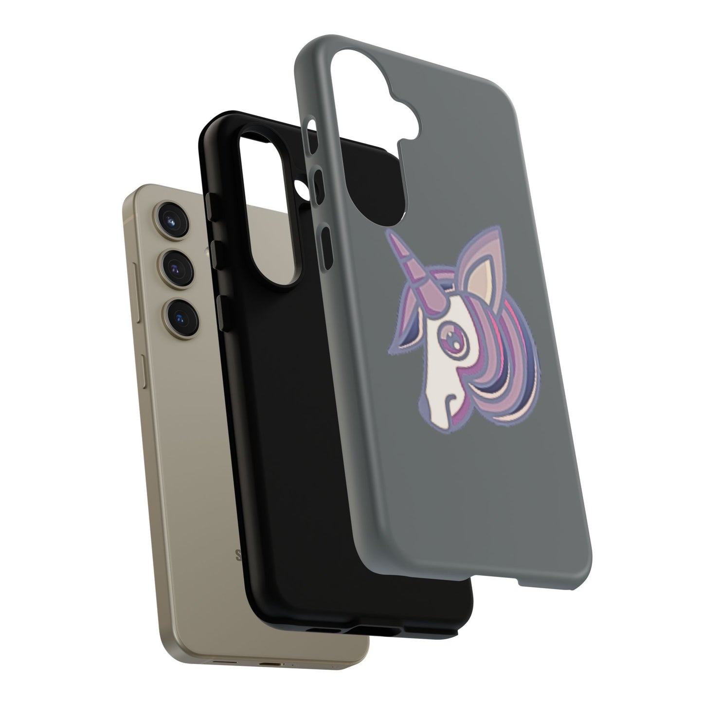 Gothic Unicorn Hard Phone Case for I Phone and Galaxy