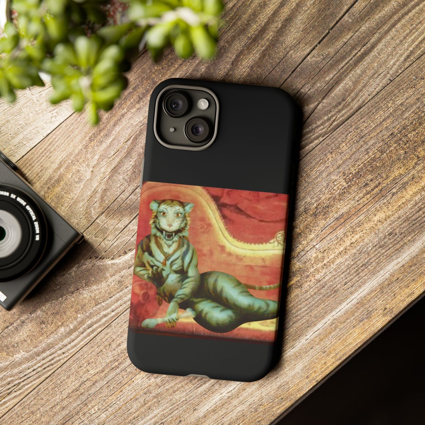 Phone Case - Tiger Lady Changing Portrait Disney Haunted Mansion Hallway Galaxy and iPhone