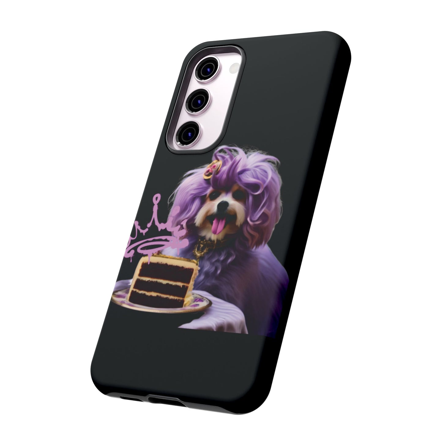 Marie Antoinette Style Dog With Cake Phone Case  for I Phone and Galaxy