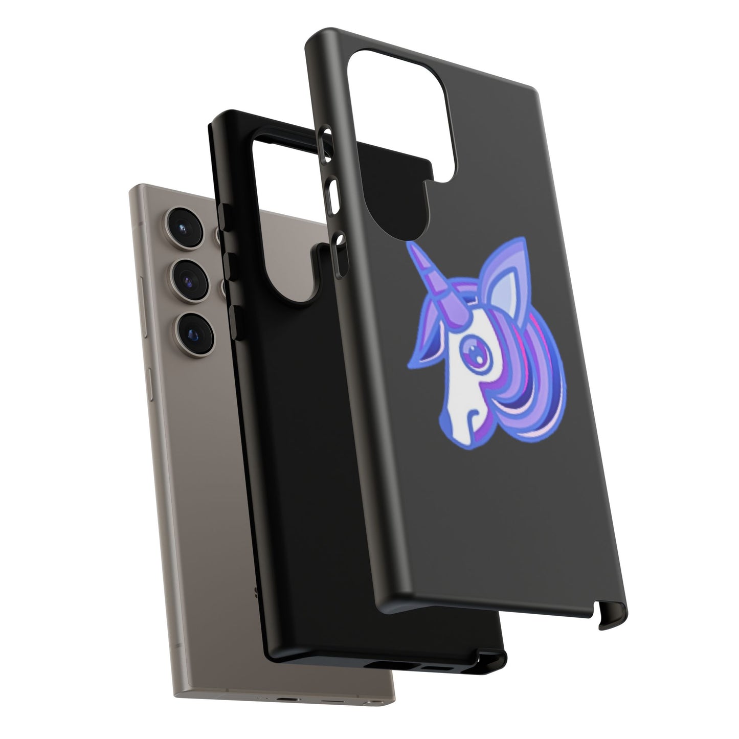 Gothic Unicorn Hard Phone Case for I Phone and Galaxy