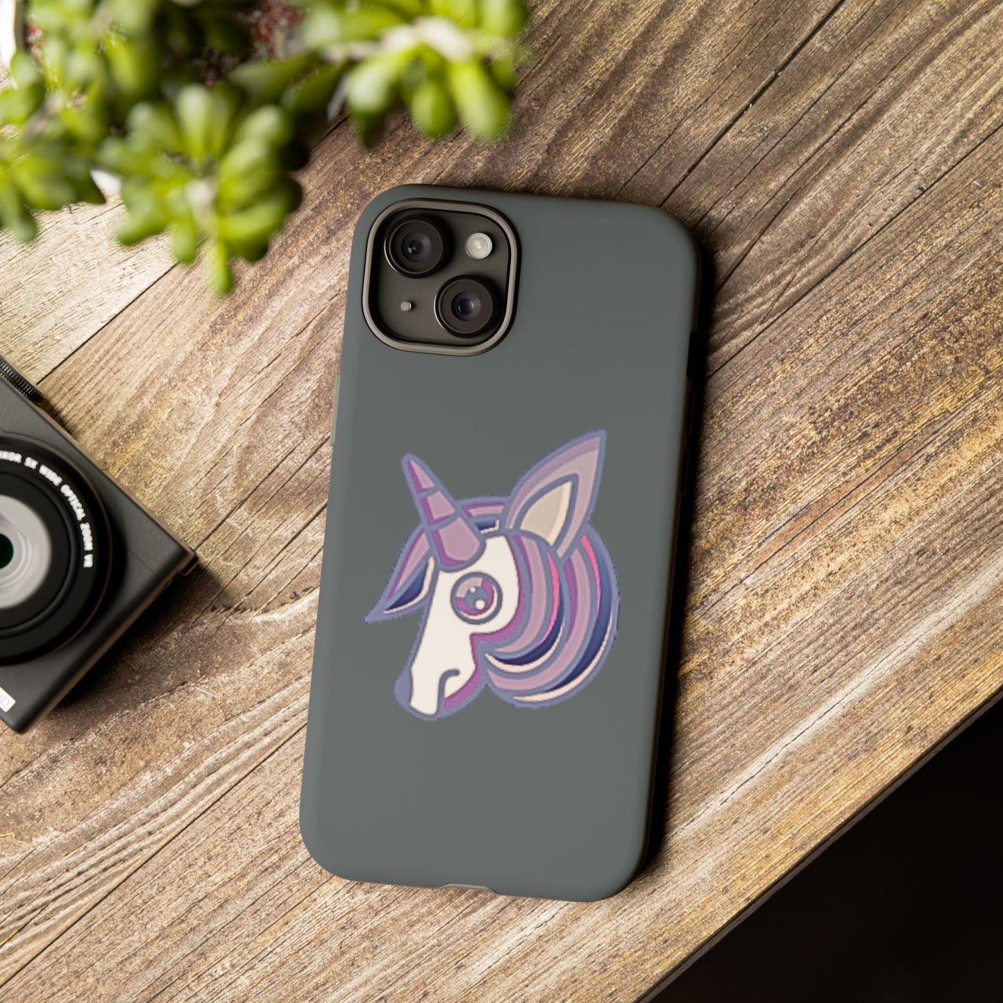 Gothic Unicorn Hard Phone Case for I Phone and Galaxy