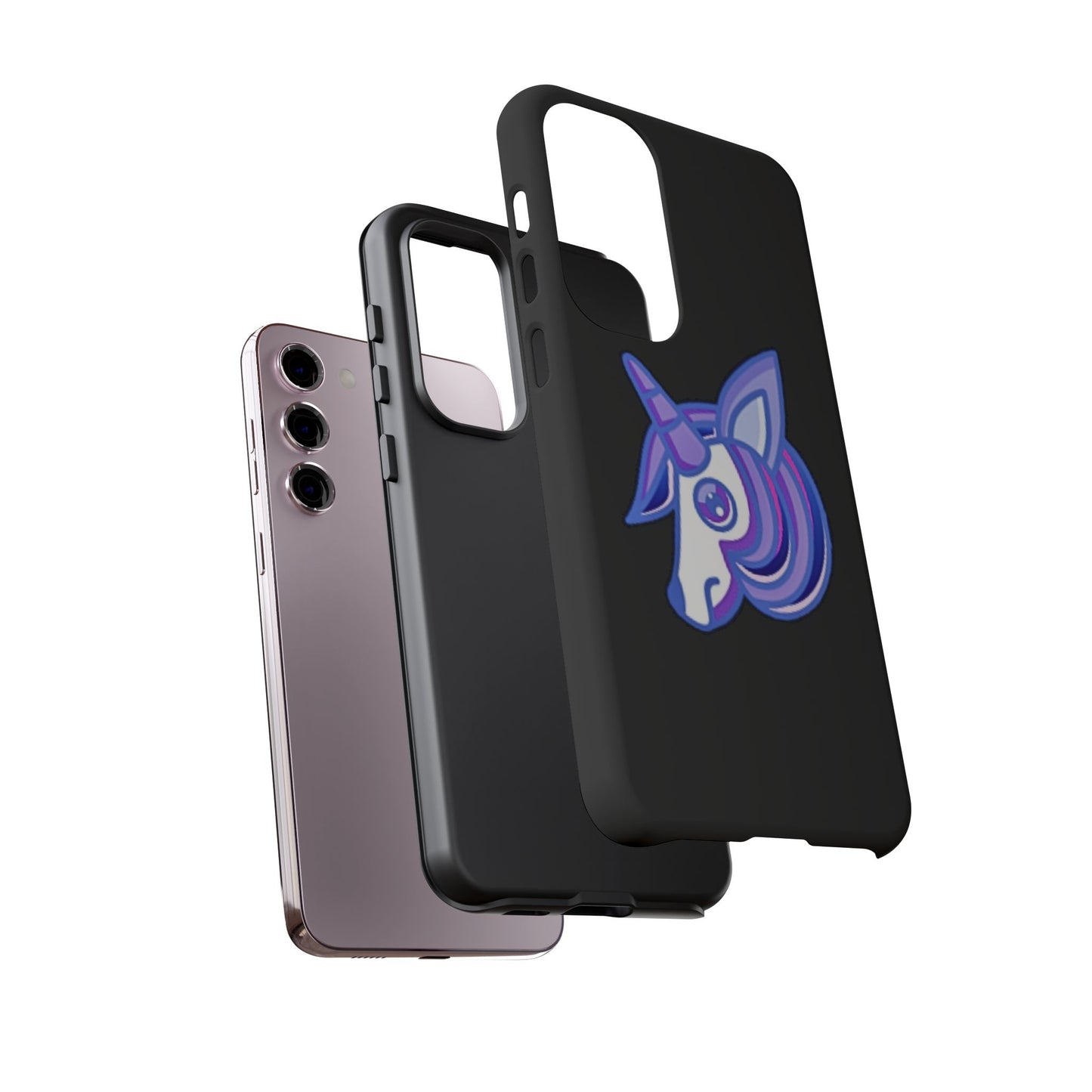 Gothic Unicorn Hard Phone Case for I Phone and Galaxy