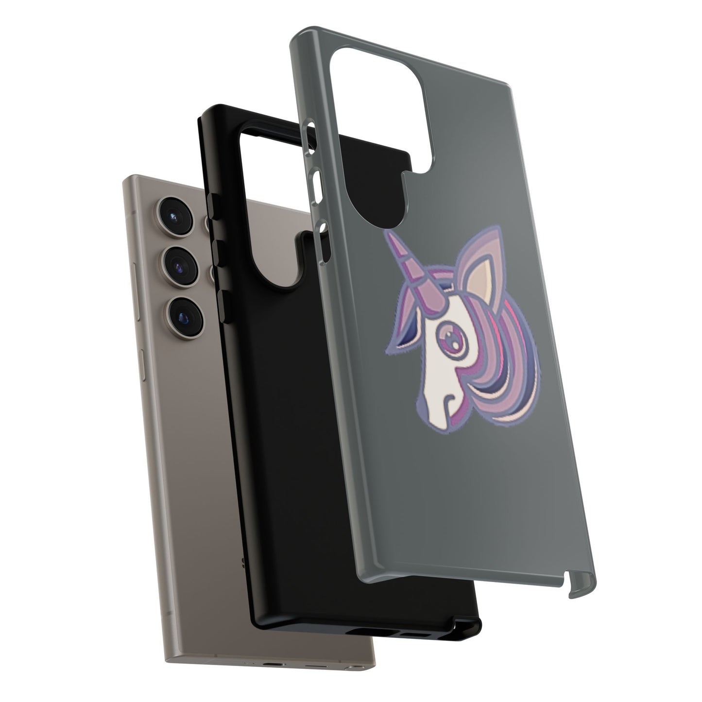 Gothic Unicorn Hard Phone Case for I Phone and Galaxy