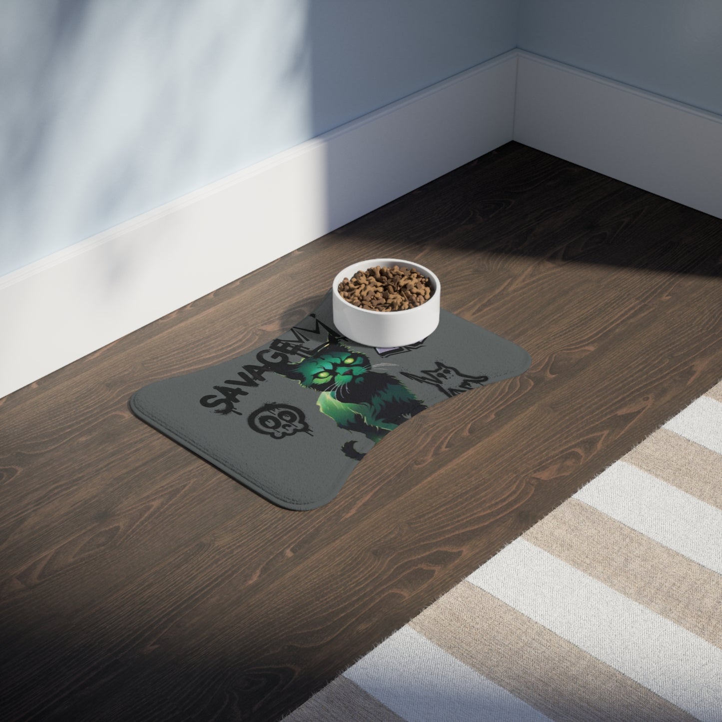 Zombie Cat Pet Feeding Mat