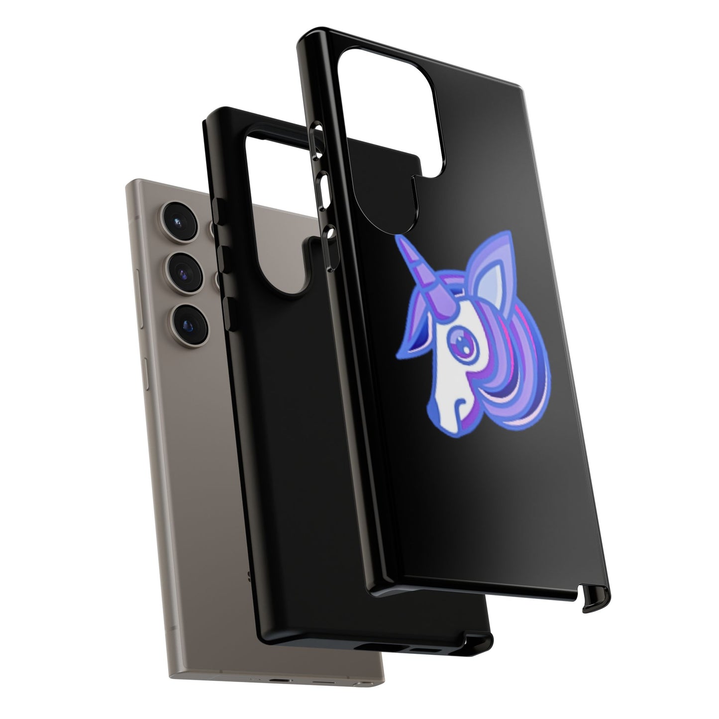 Gothic Unicorn Hard Phone Case for I Phone and Galaxy