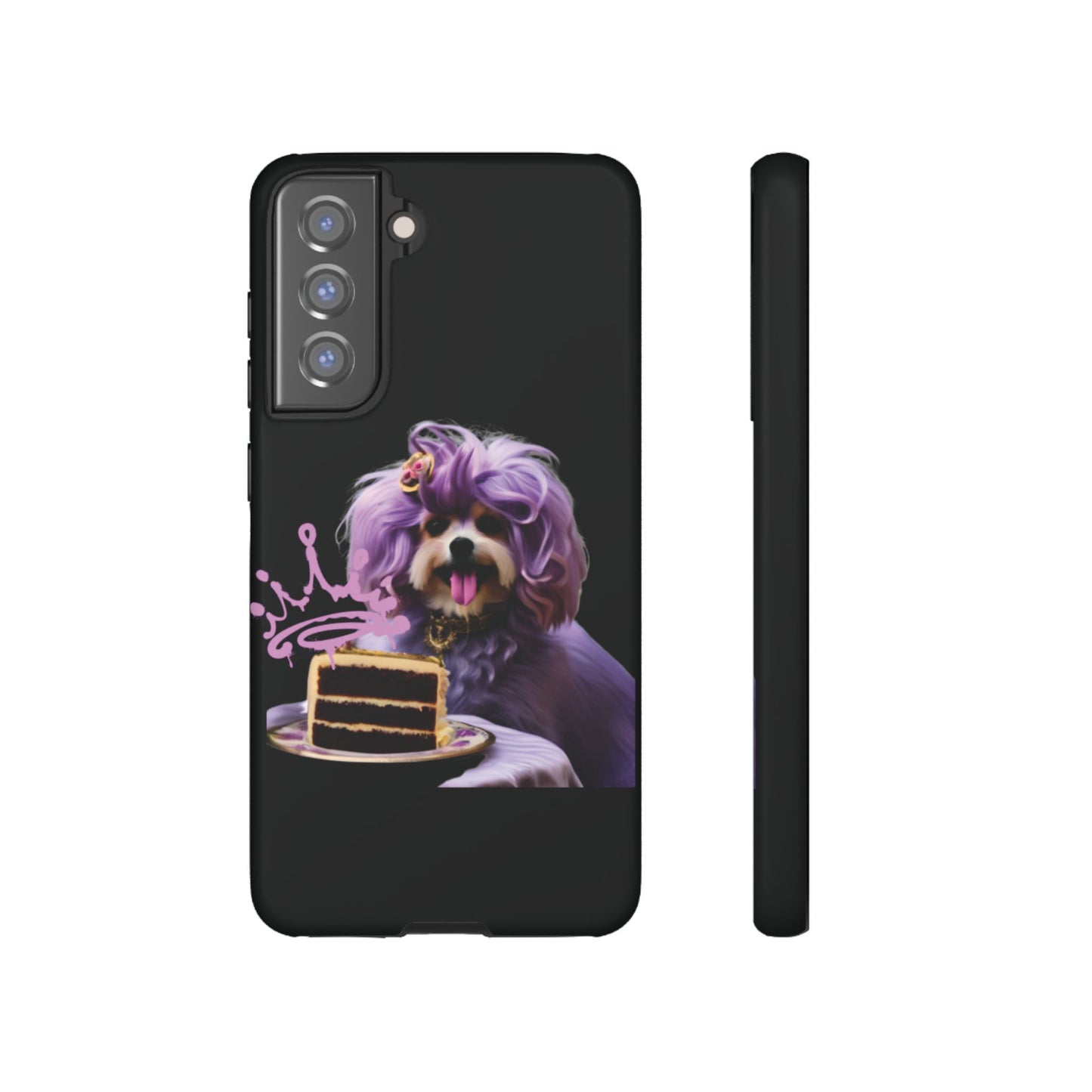 Marie Antoinette Style Dog With Cake Phone Case  for I Phone and Galaxy