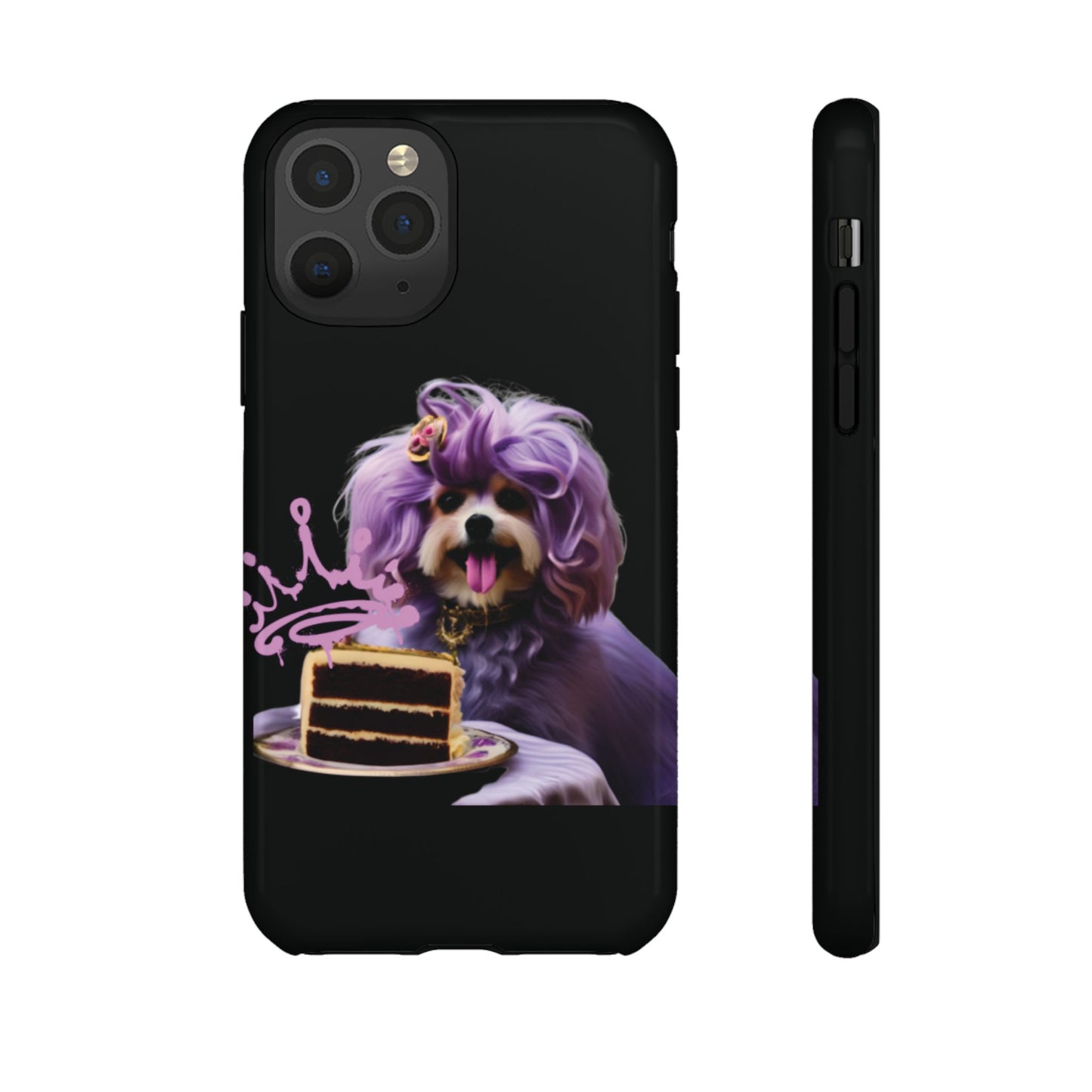 Marie Antoinette Style Dog With Cake Phone Case  for I Phone and Galaxy