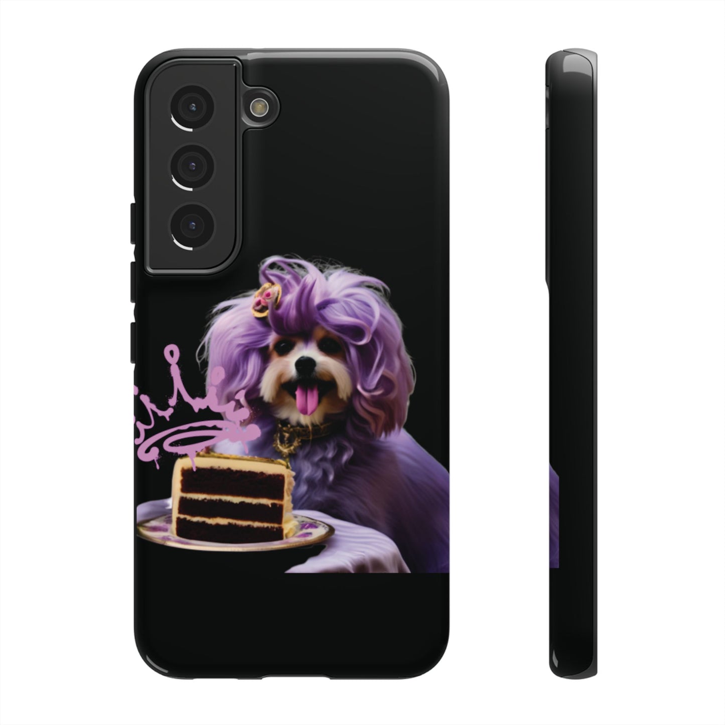 Marie Antoinette Style Dog With Cake Phone Case  for I Phone and Galaxy