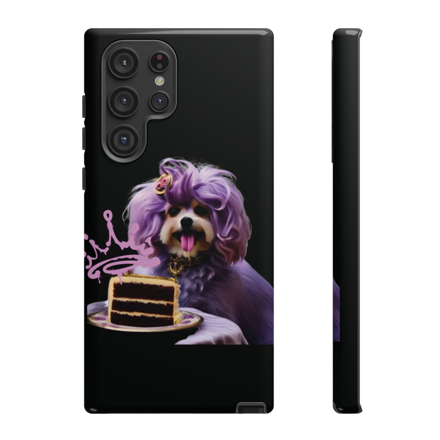 Marie Antoinette Style Dog With Cake Phone Case  for I Phone and Galaxy