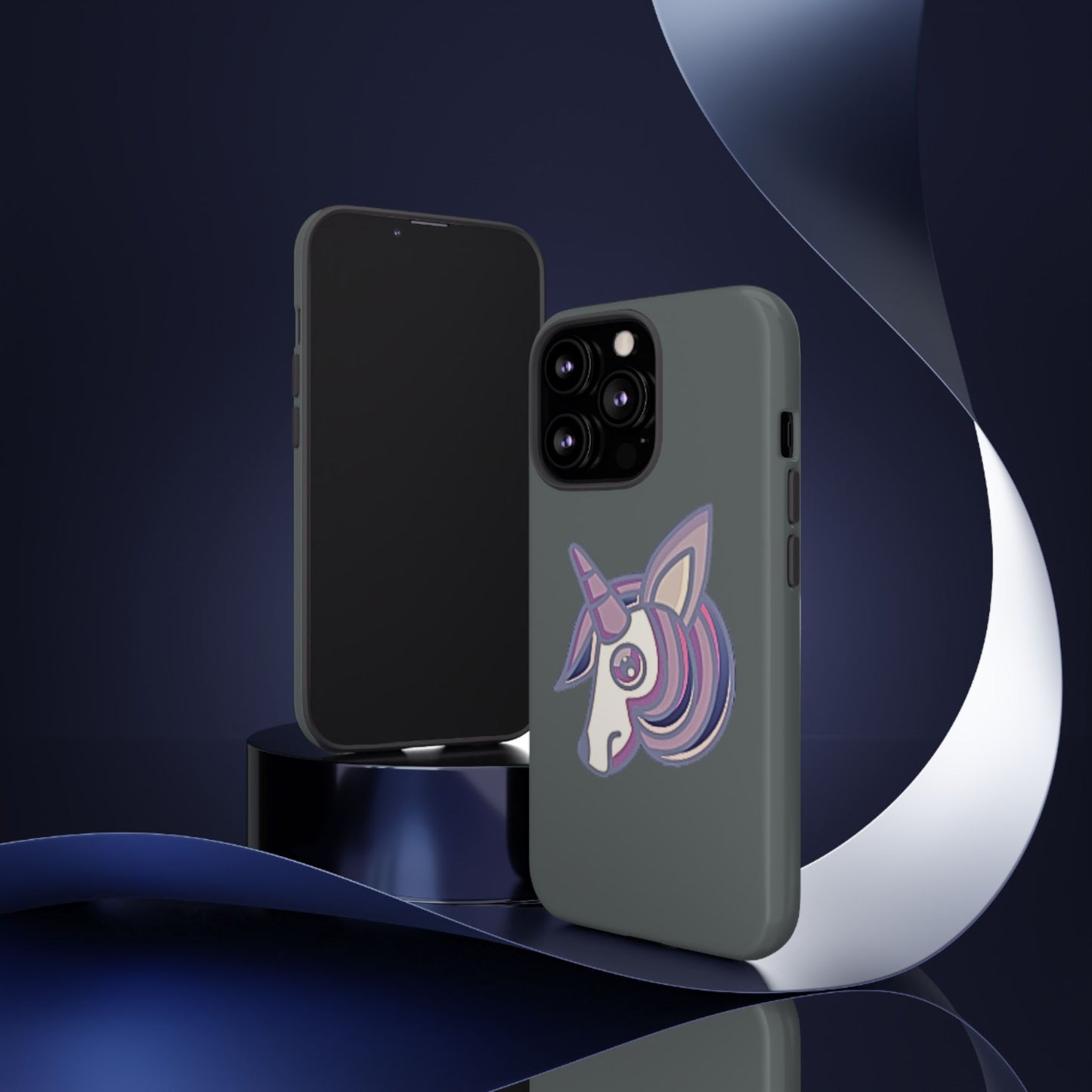 Gothic Unicorn Hard Phone Case for I Phone and Galaxy