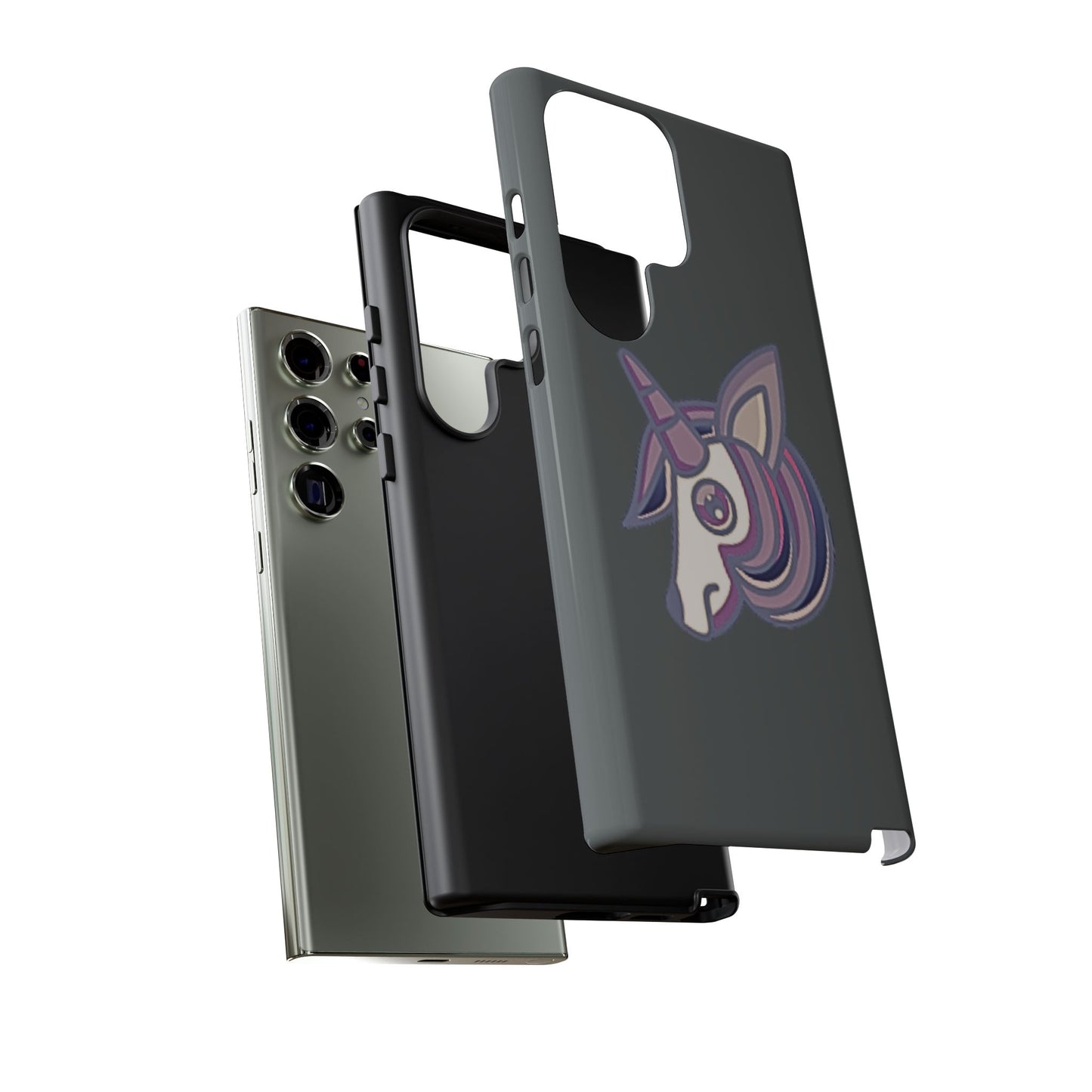 Gothic Unicorn Hard Phone Case for I Phone and Galaxy