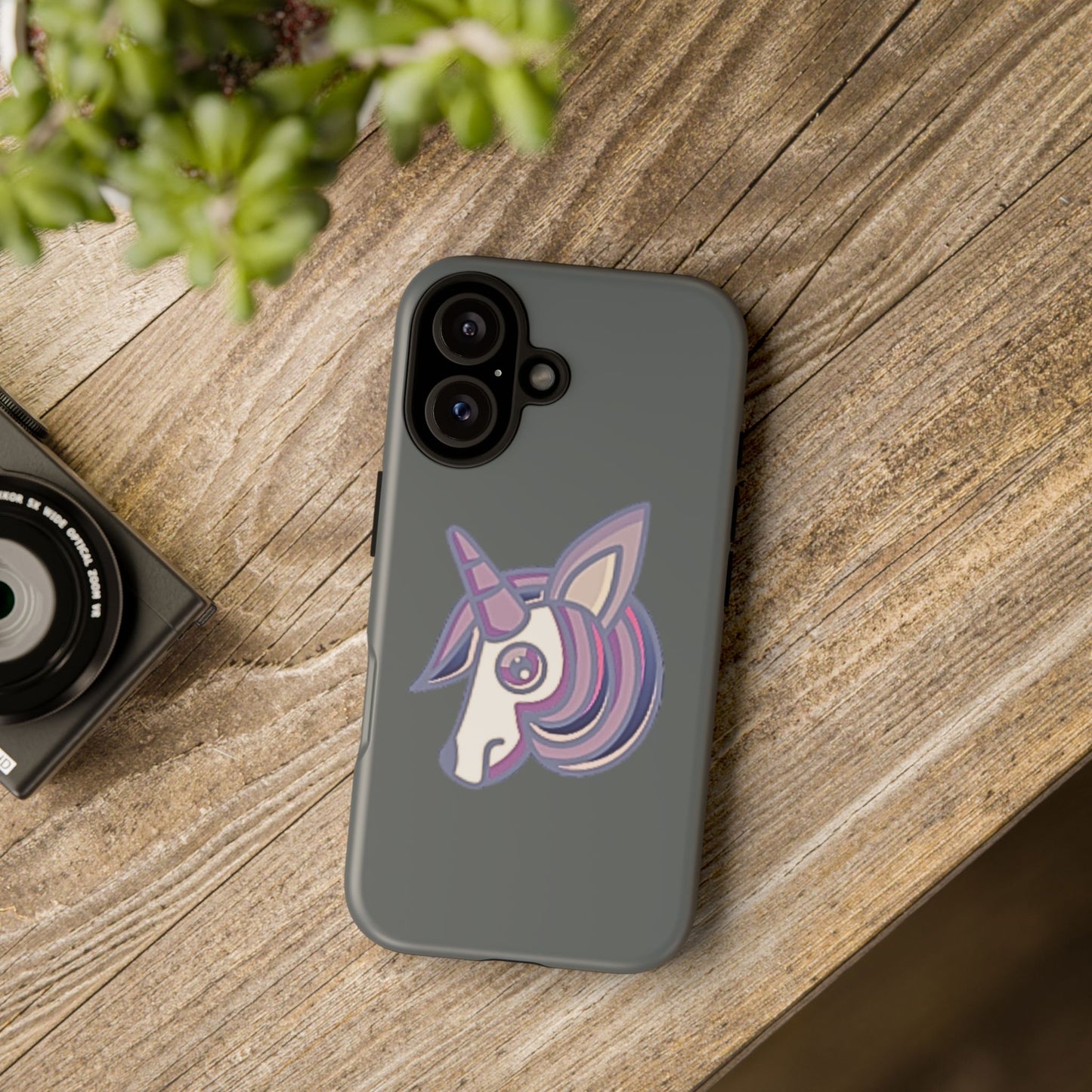 Gothic Unicorn Hard Phone Case for I Phone and Galaxy