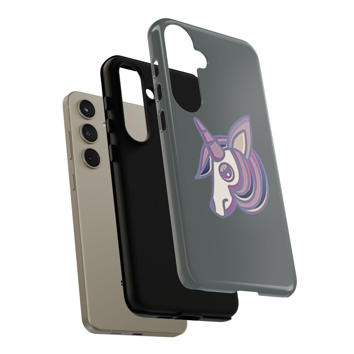 Gothic Unicorn Hard Phone Case for I Phone and Galaxy