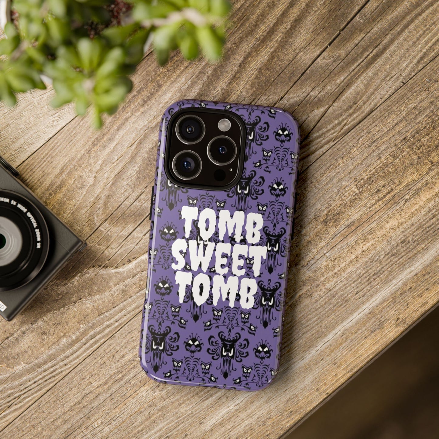 Phone Case - Disney Haunted Mansion Wallpaper Tomb Sweet Tomb