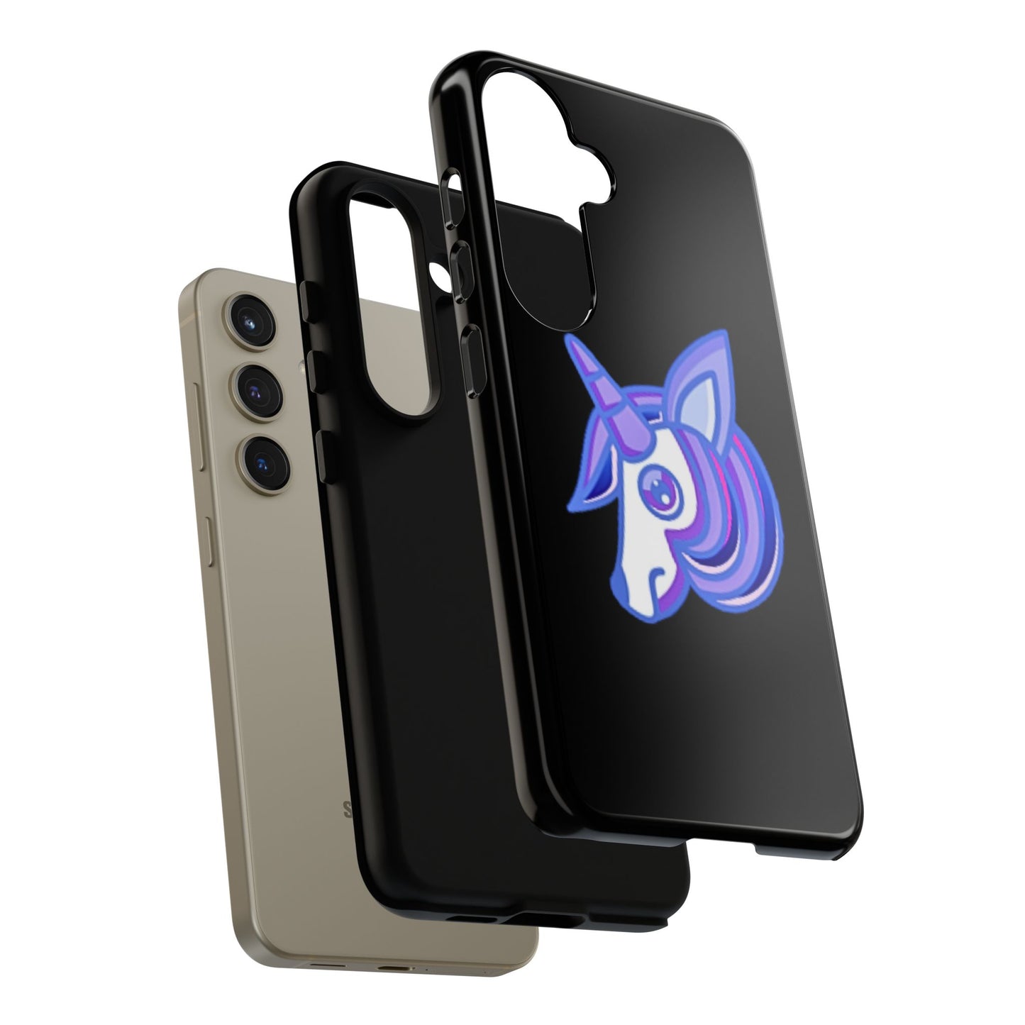 Gothic Unicorn Hard Phone Case for I Phone and Galaxy