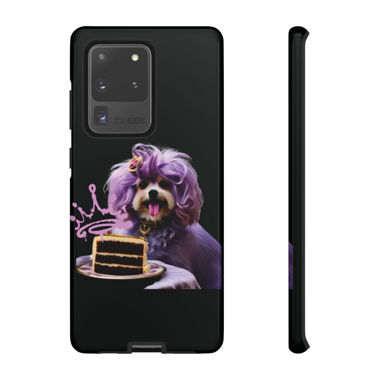 Marie Antoinette Style Dog With Cake Phone Case  for I Phone and Galaxy