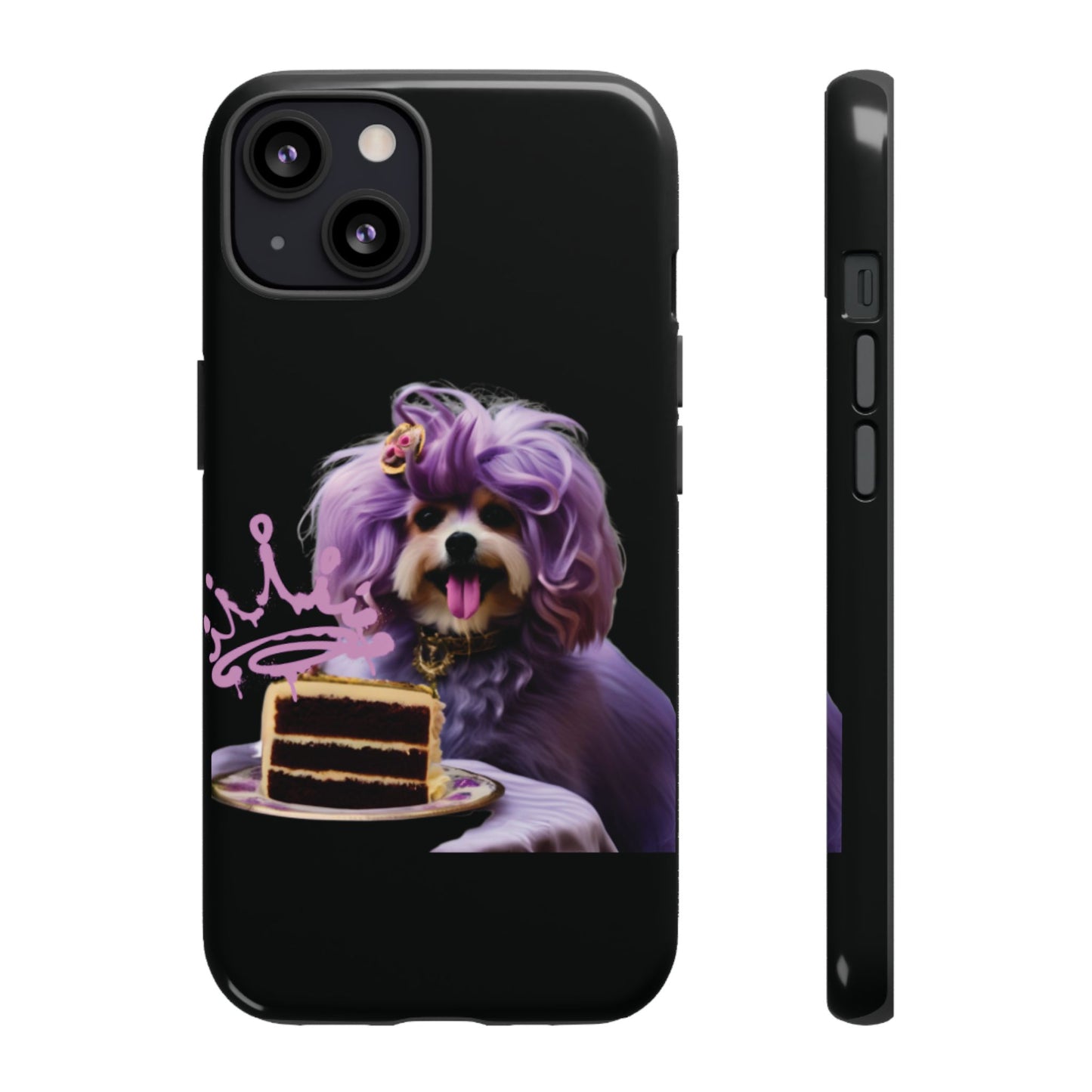 Marie Antoinette Style Dog With Cake Phone Case  for I Phone and Galaxy