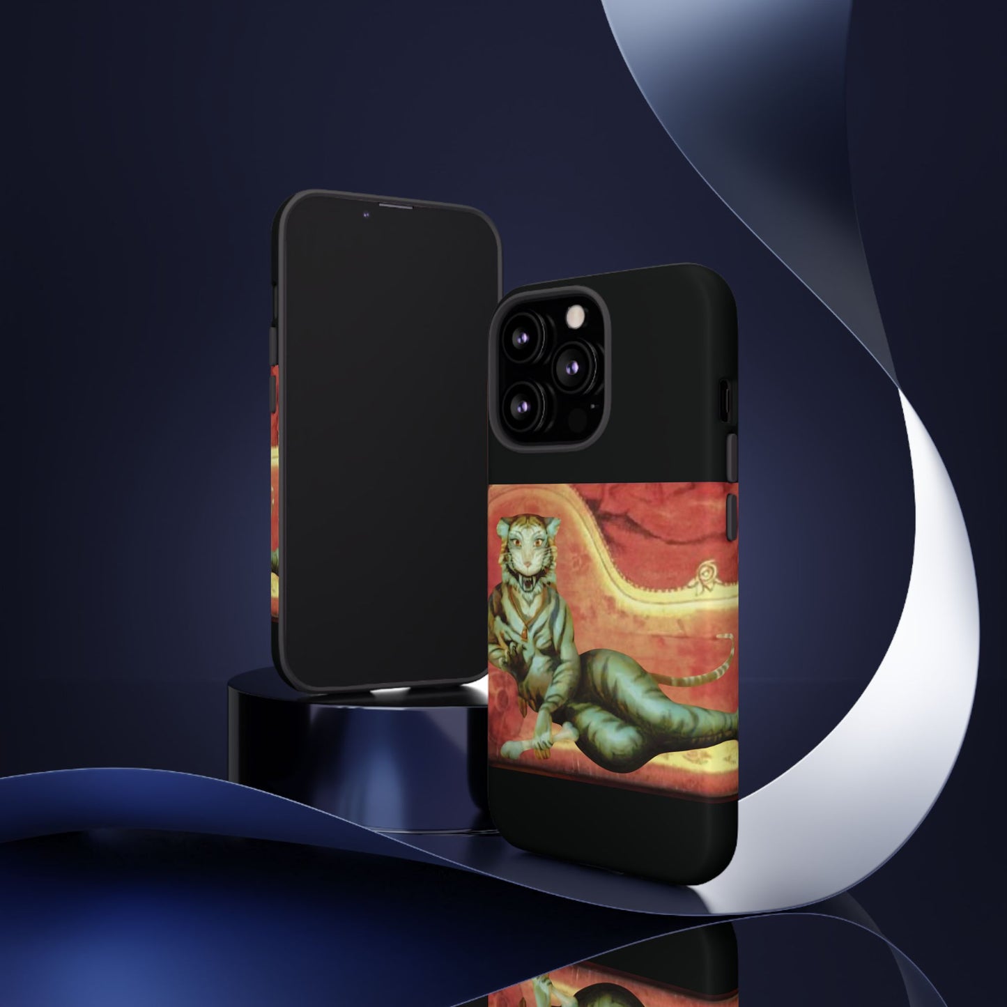 Phone Case - Tiger Lady Changing Portrait Disney Haunted Mansion Hallway Galaxy and iPhone