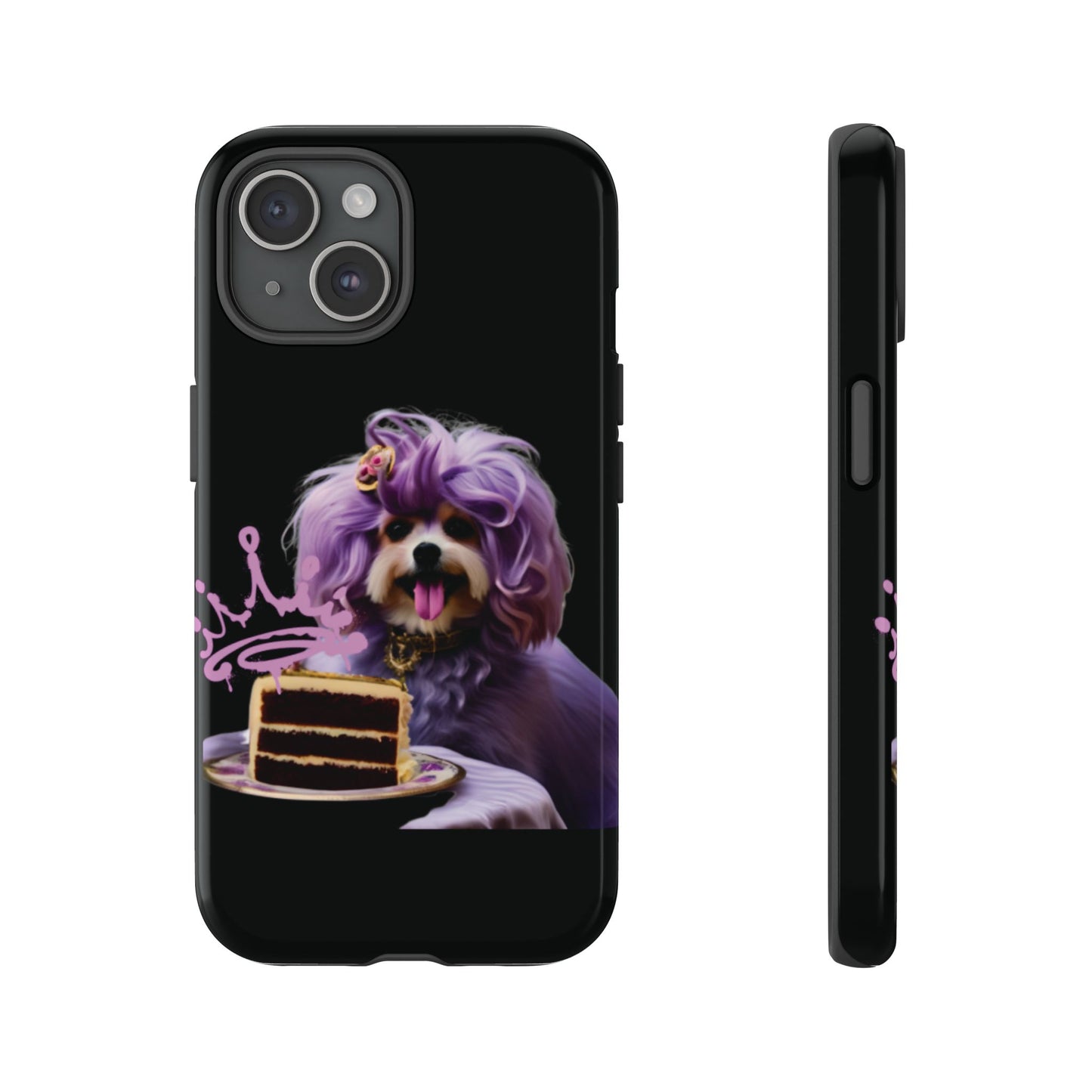 Marie Antoinette Style Dog With Cake Phone Case  for I Phone and Galaxy