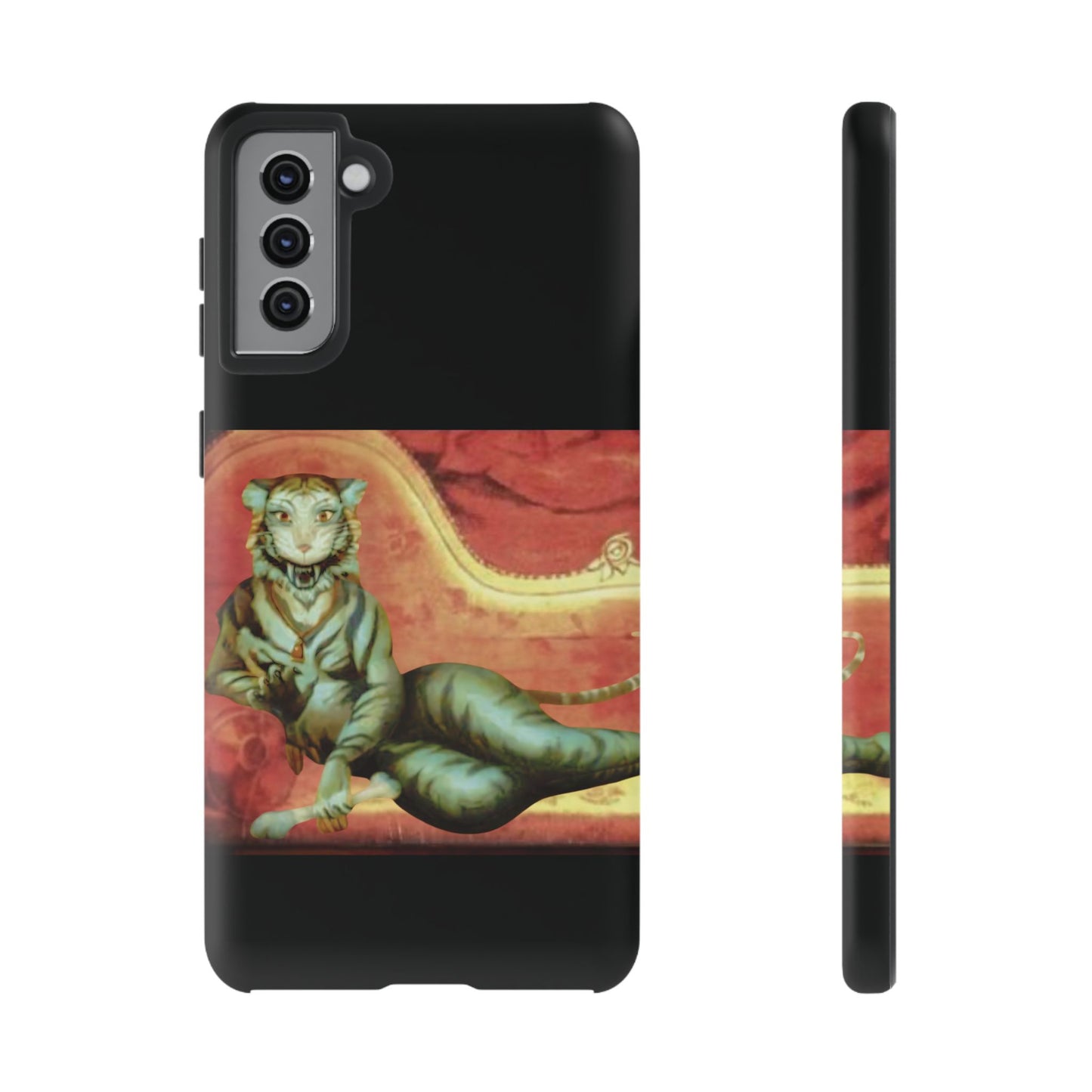 Phone Case - Tiger Lady Changing Portrait Disney Haunted Mansion Hallway Galaxy and iPhone