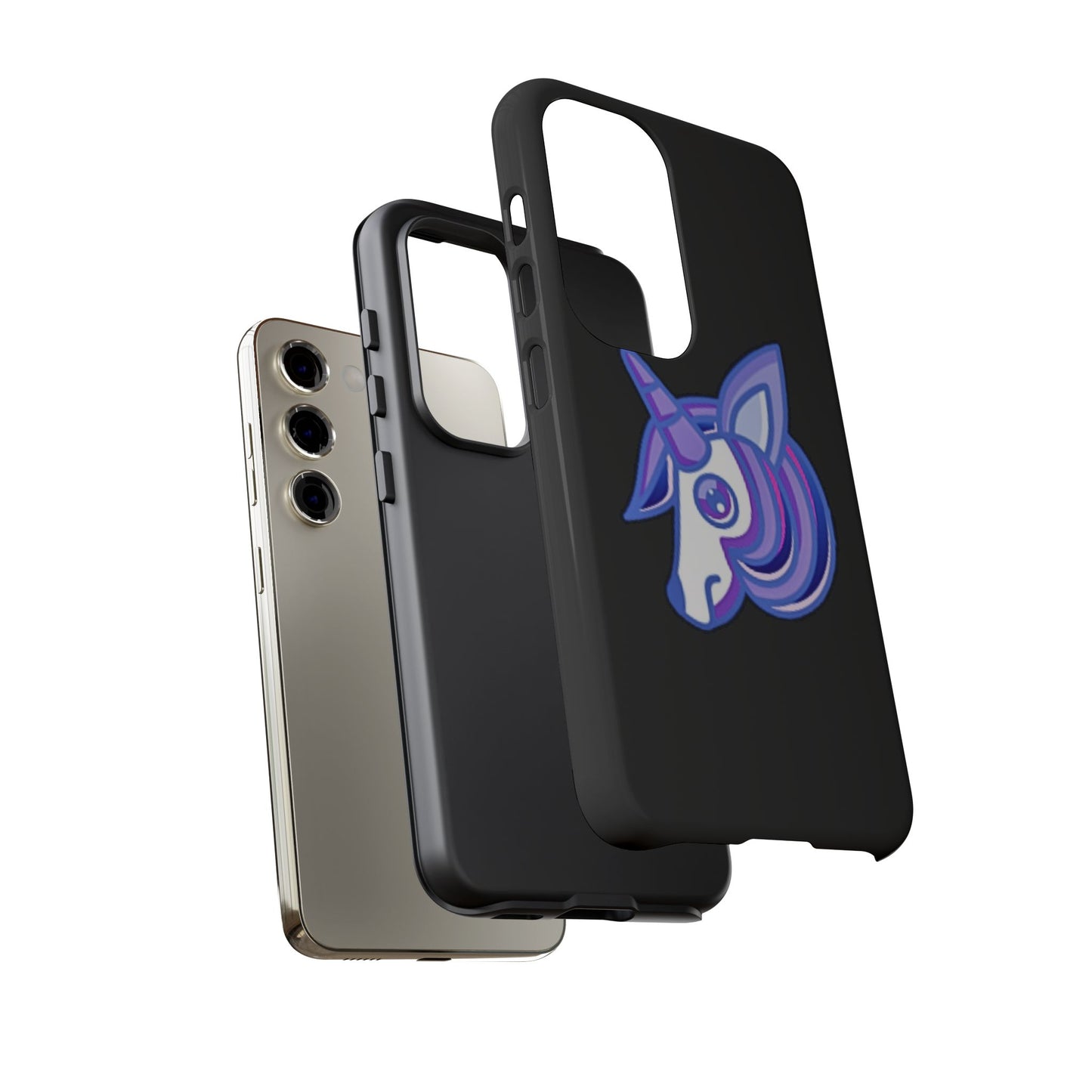 Gothic Unicorn Hard Phone Case for I Phone and Galaxy