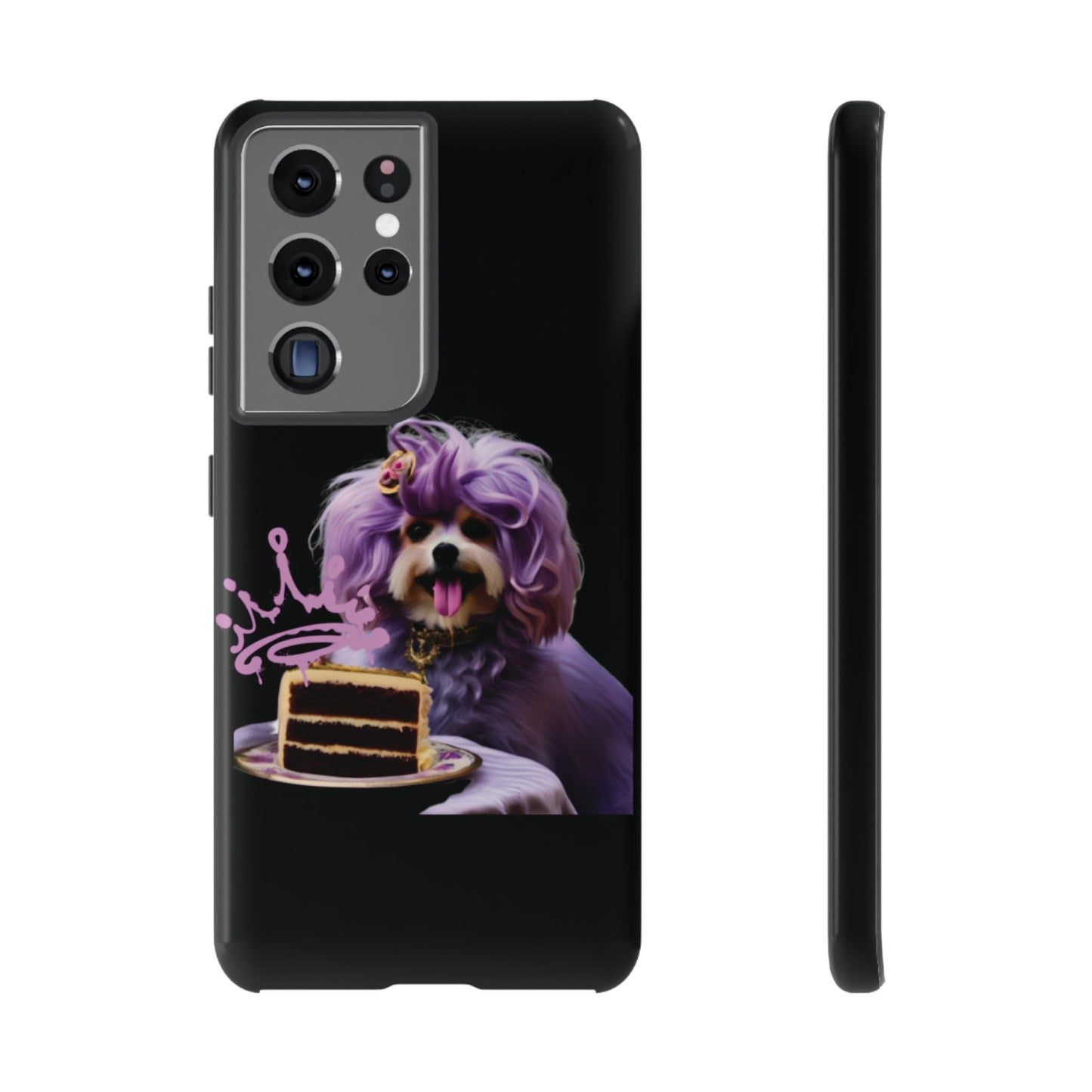 Marie Antoinette Style Dog With Cake Phone Case  for I Phone and Galaxy