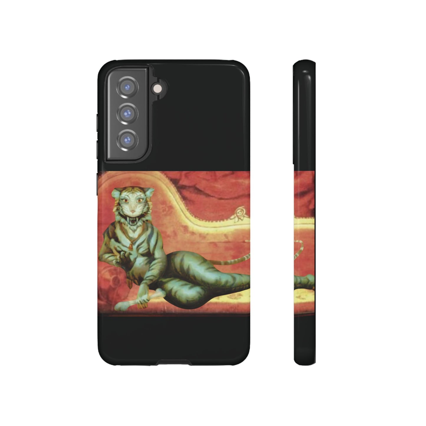 Phone Case - Tiger Lady Changing Portrait Disney Haunted Mansion Hallway Galaxy and iPhone