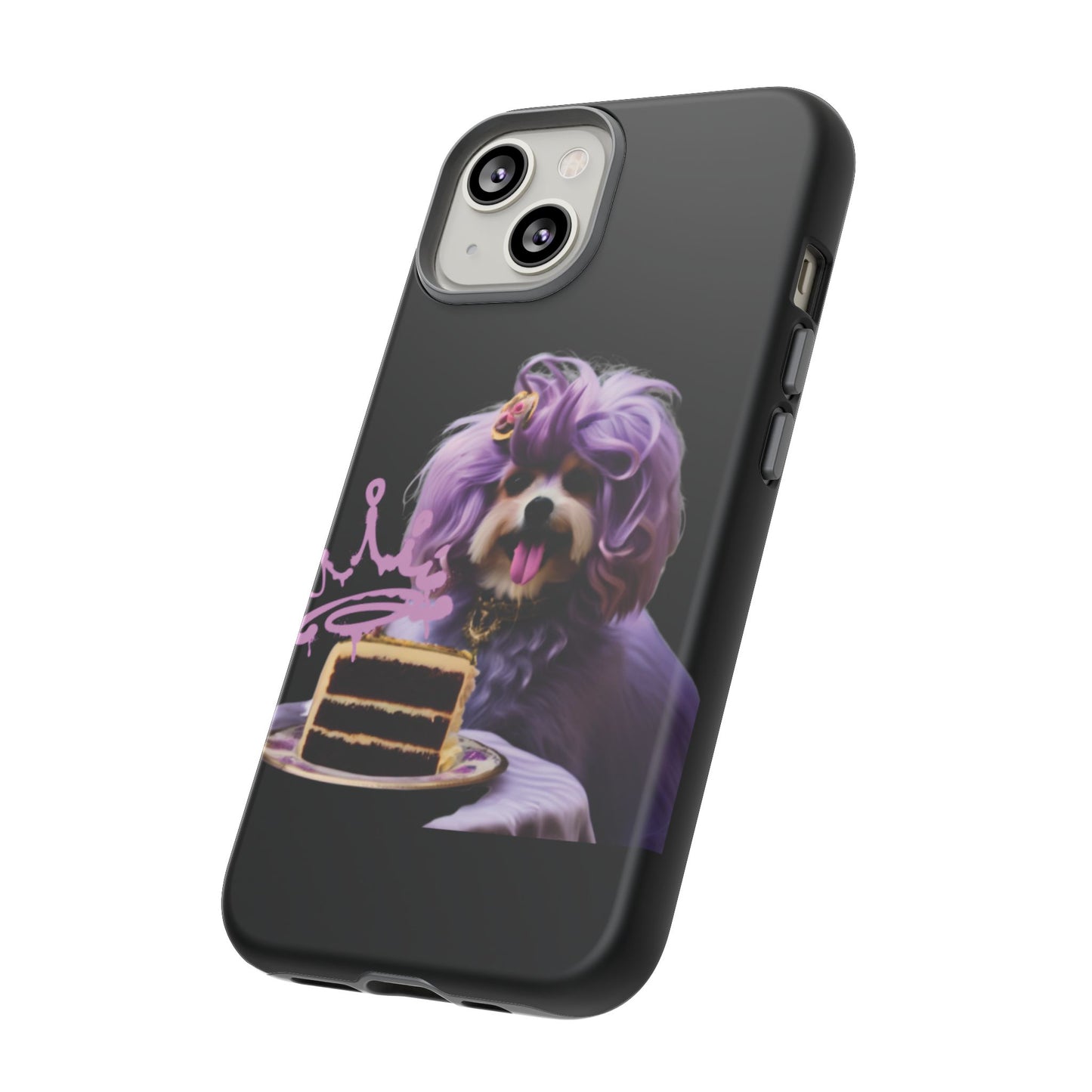 Marie Antoinette Style Dog With Cake Phone Case  for I Phone and Galaxy