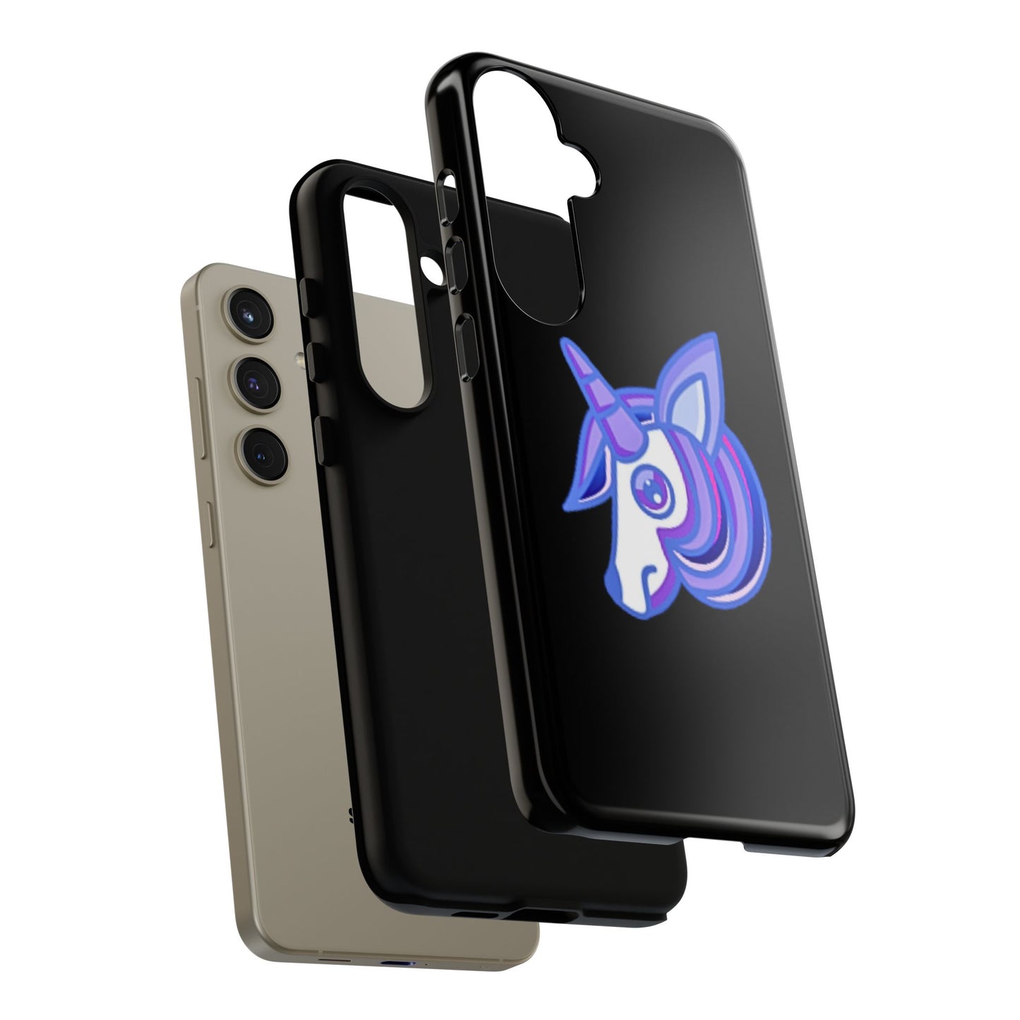 Gothic Unicorn Hard Phone Case for I Phone and Galaxy