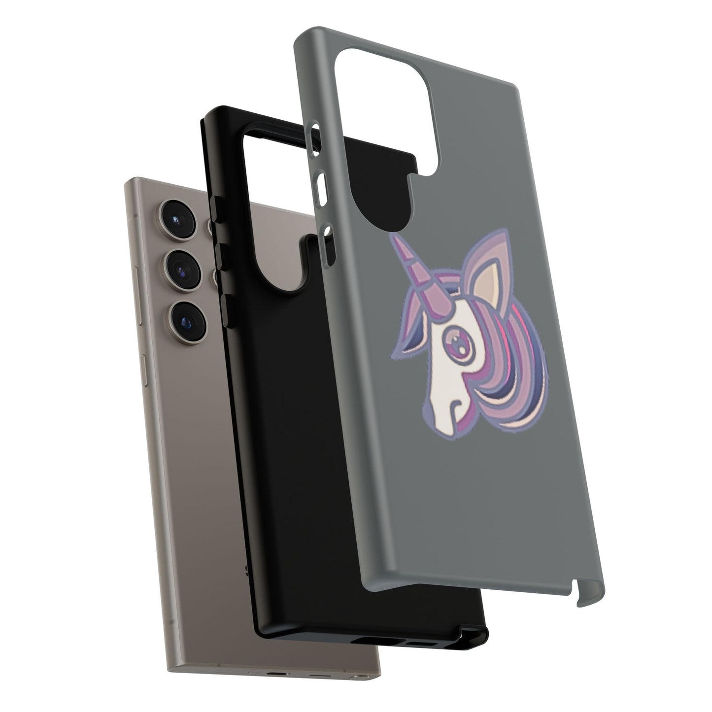 Gothic Unicorn Hard Phone Case for I Phone and Galaxy