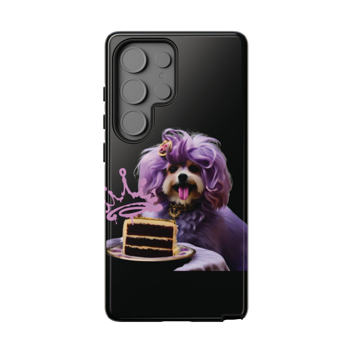 Marie Antoinette Style Dog With Cake Phone Case  for I Phone and Galaxy