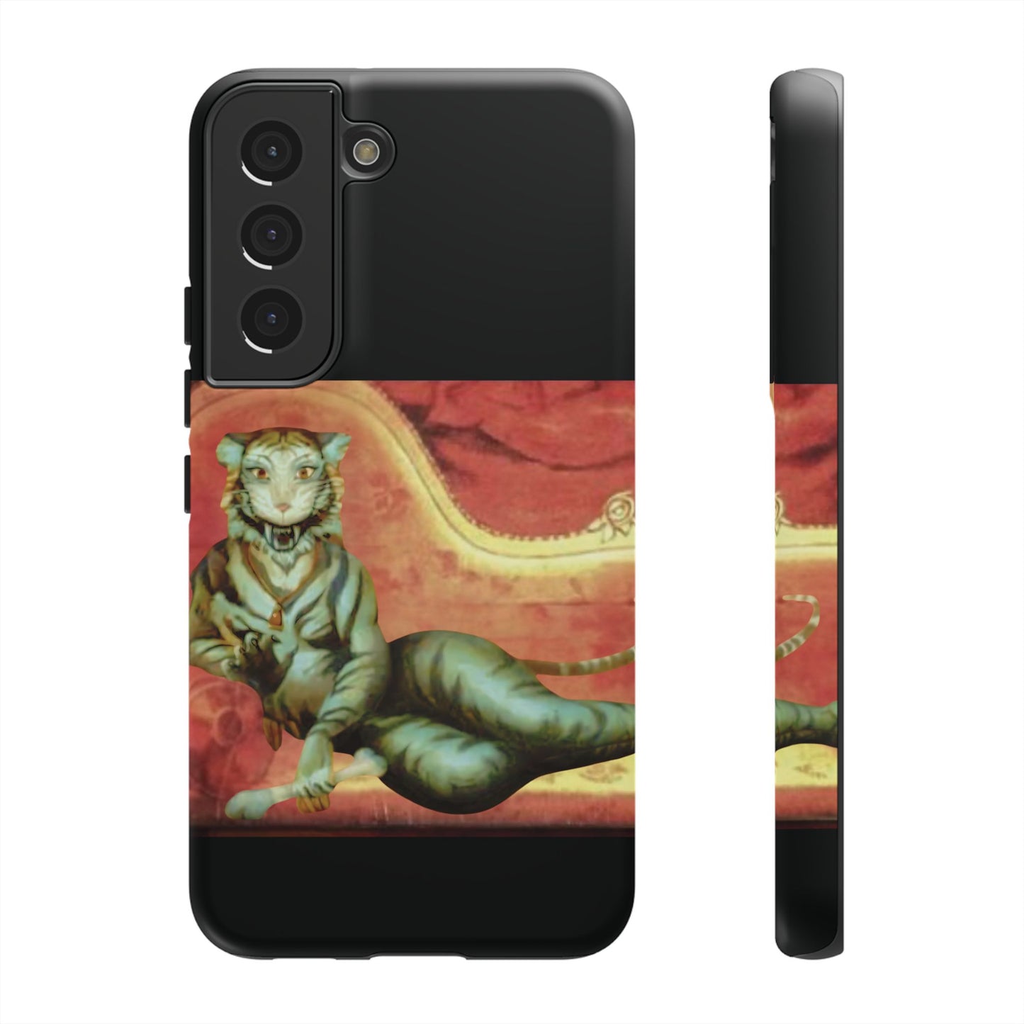 Phone Case - Tiger Lady Changing Portrait Disney Haunted Mansion Hallway Galaxy and iPhone