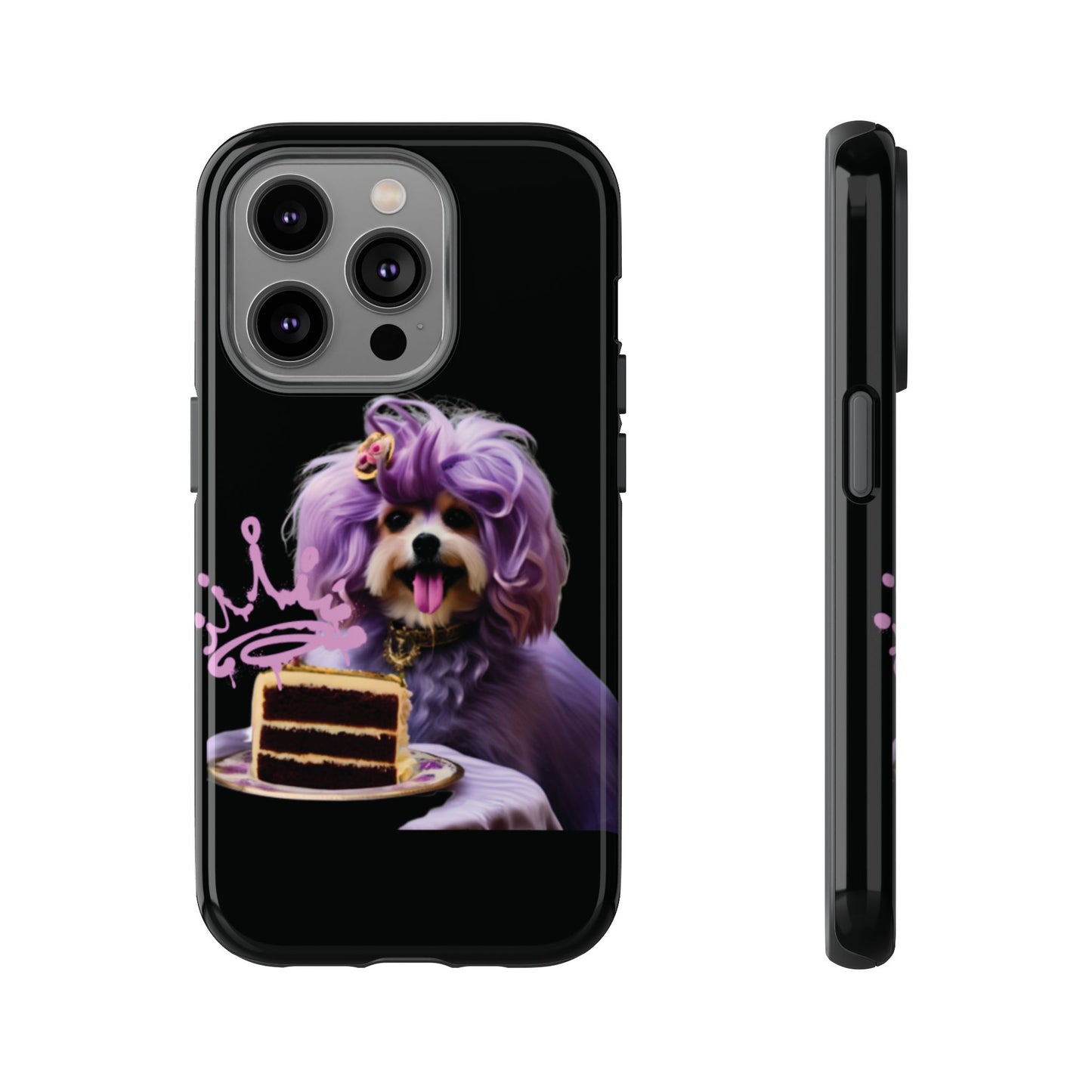 Marie Antoinette Style Dog With Cake Phone Case  for I Phone and Galaxy