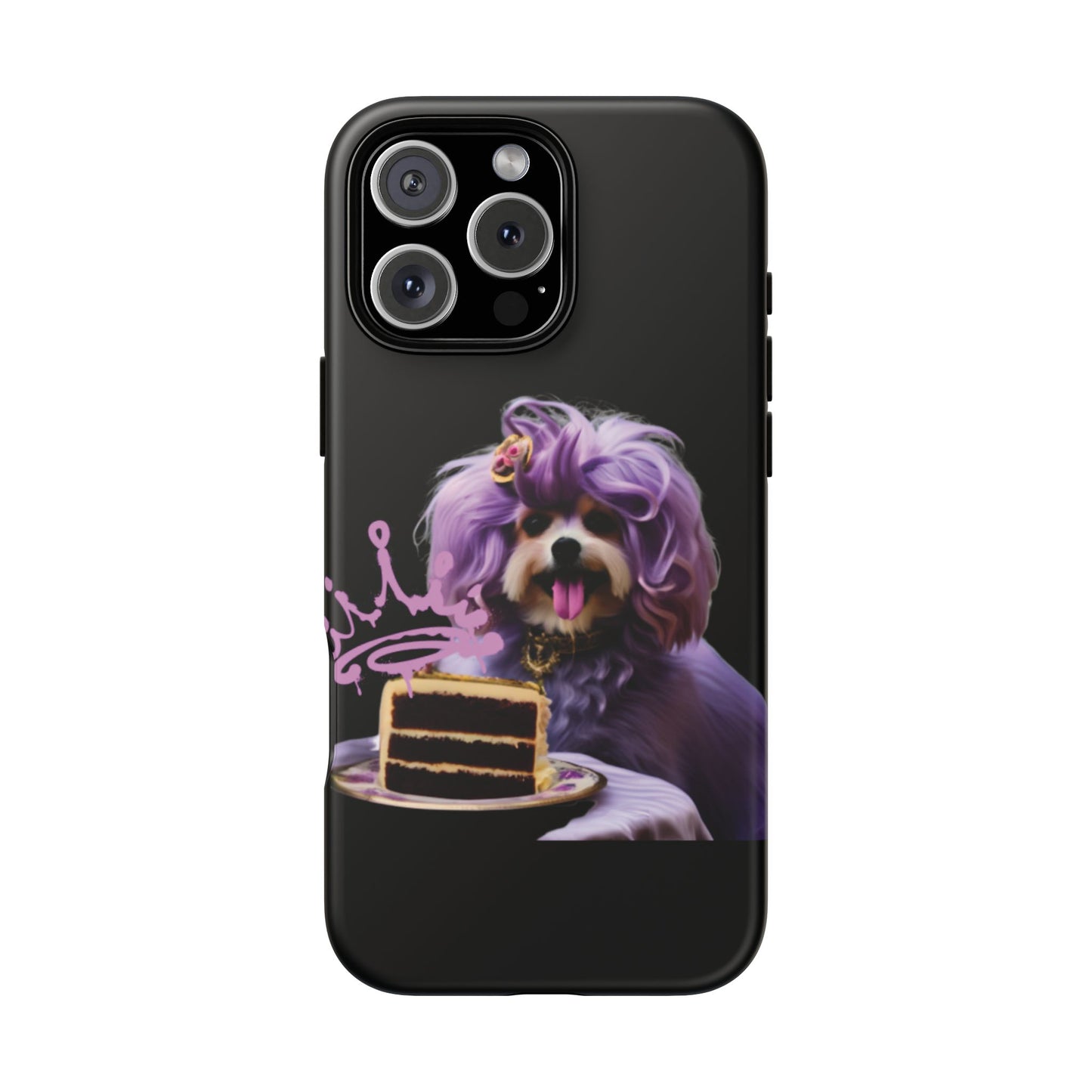 Marie Antoinette Style Dog With Cake Phone Case  for I Phone and Galaxy