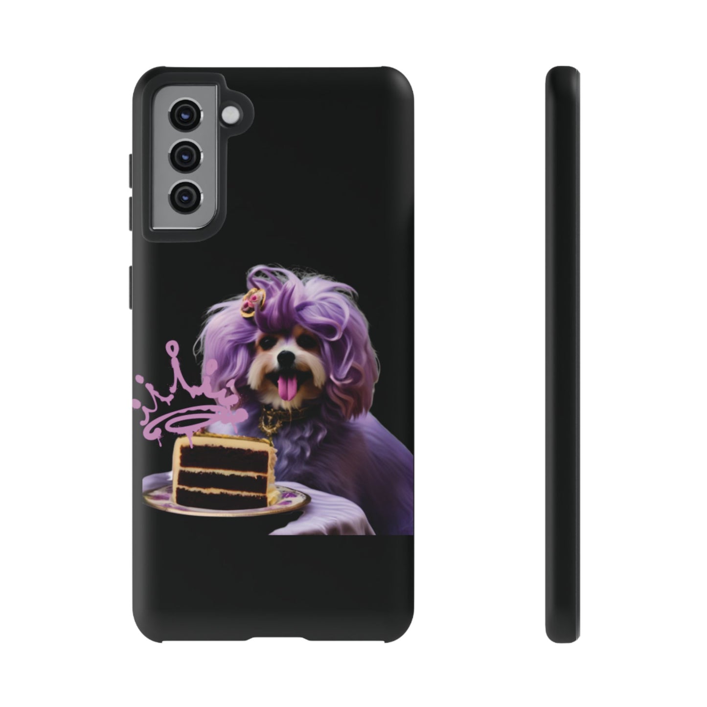 Marie Antoinette Style Dog With Cake Phone Case  for I Phone and Galaxy