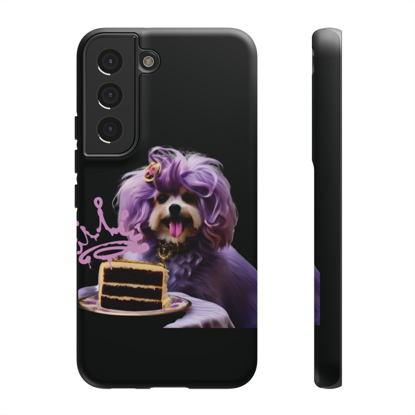 Marie Antoinette Style Dog With Cake Phone Case  for I Phone and Galaxy