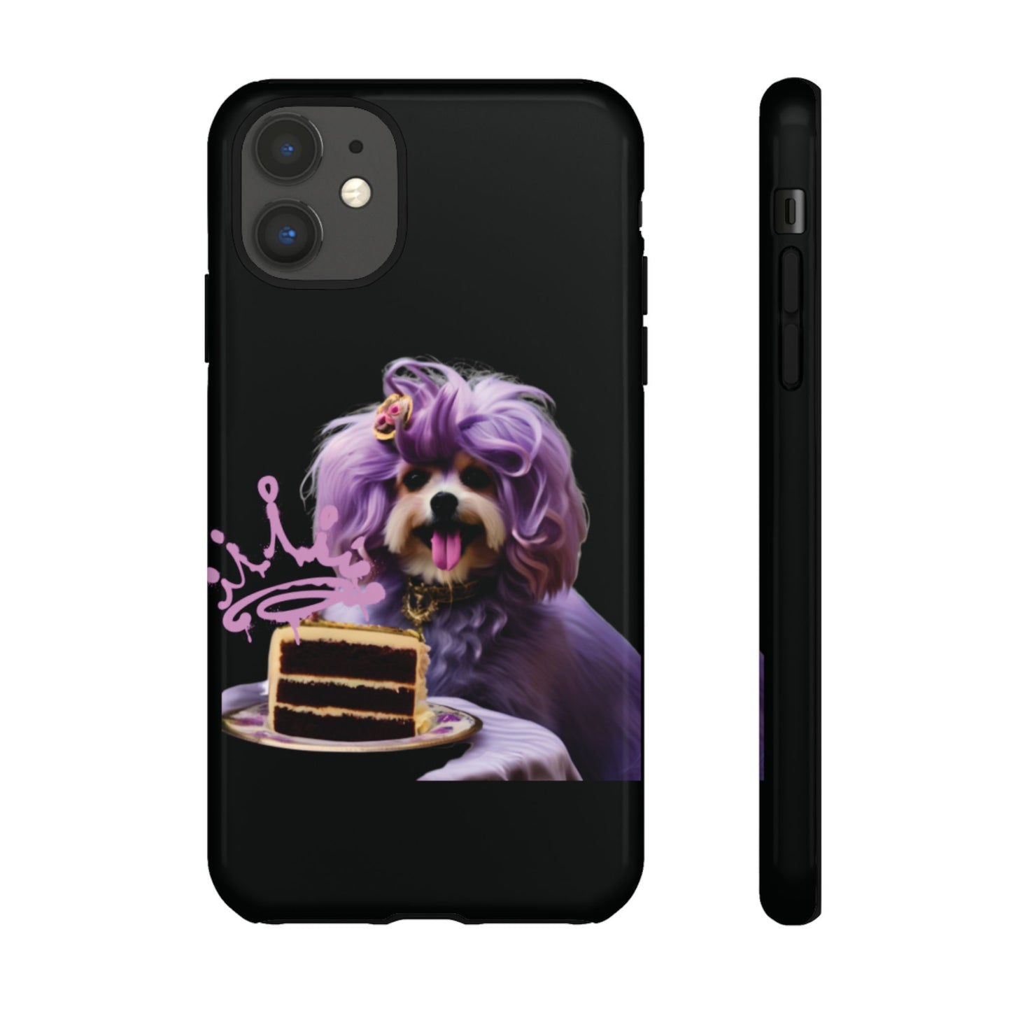 Marie Antoinette Style Dog With Cake Phone Case  for I Phone and Galaxy