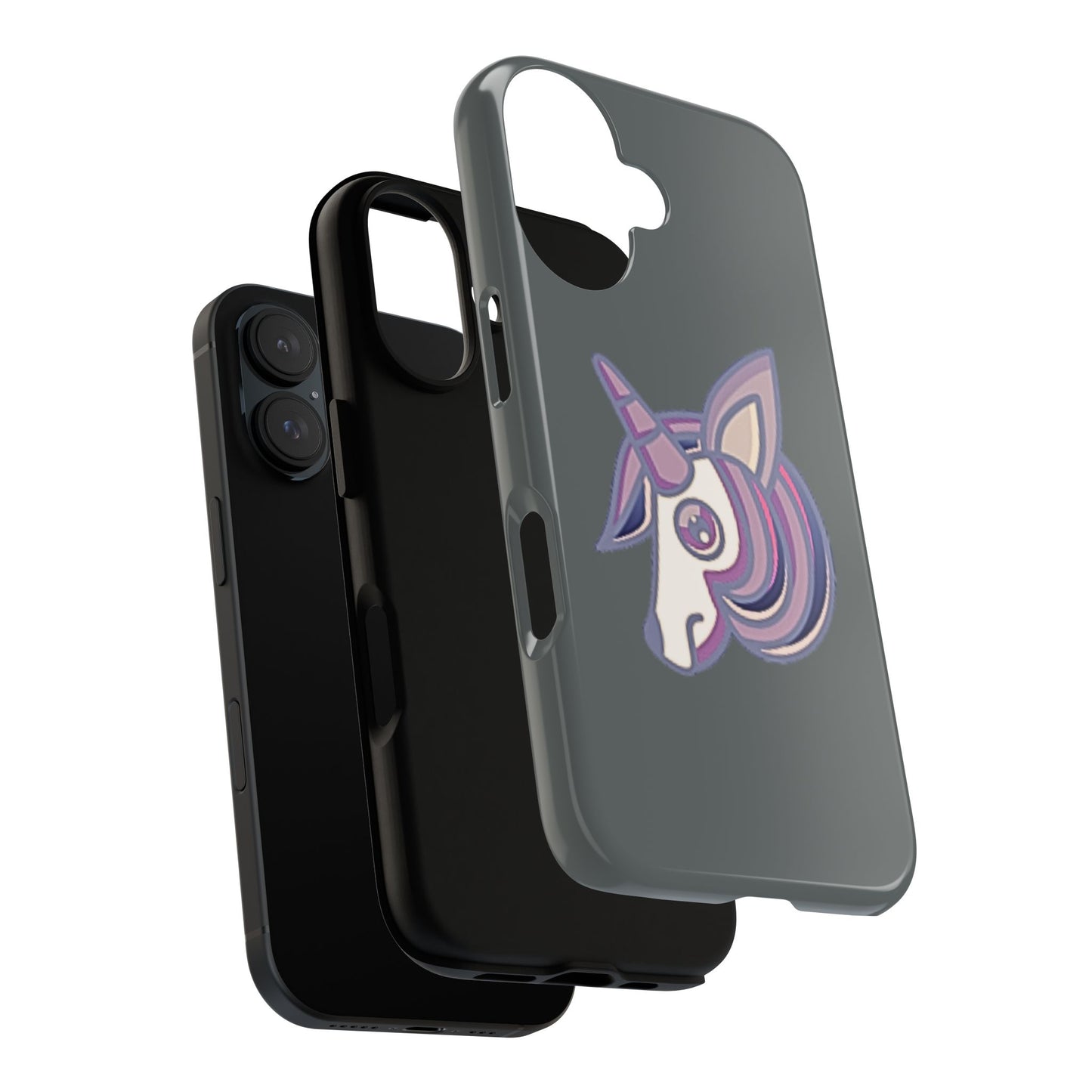 Gothic Unicorn Hard Phone Case for I Phone and Galaxy