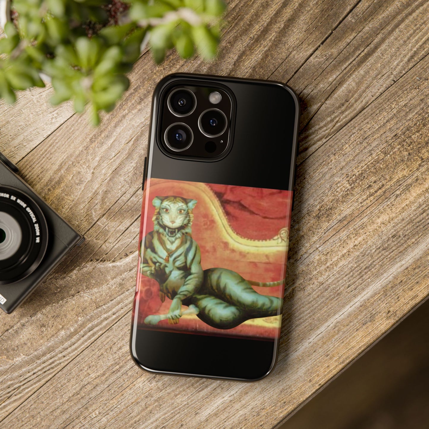 Phone Case - Tiger Lady Changing Portrait Disney Haunted Mansion Hallway Galaxy and iPhone