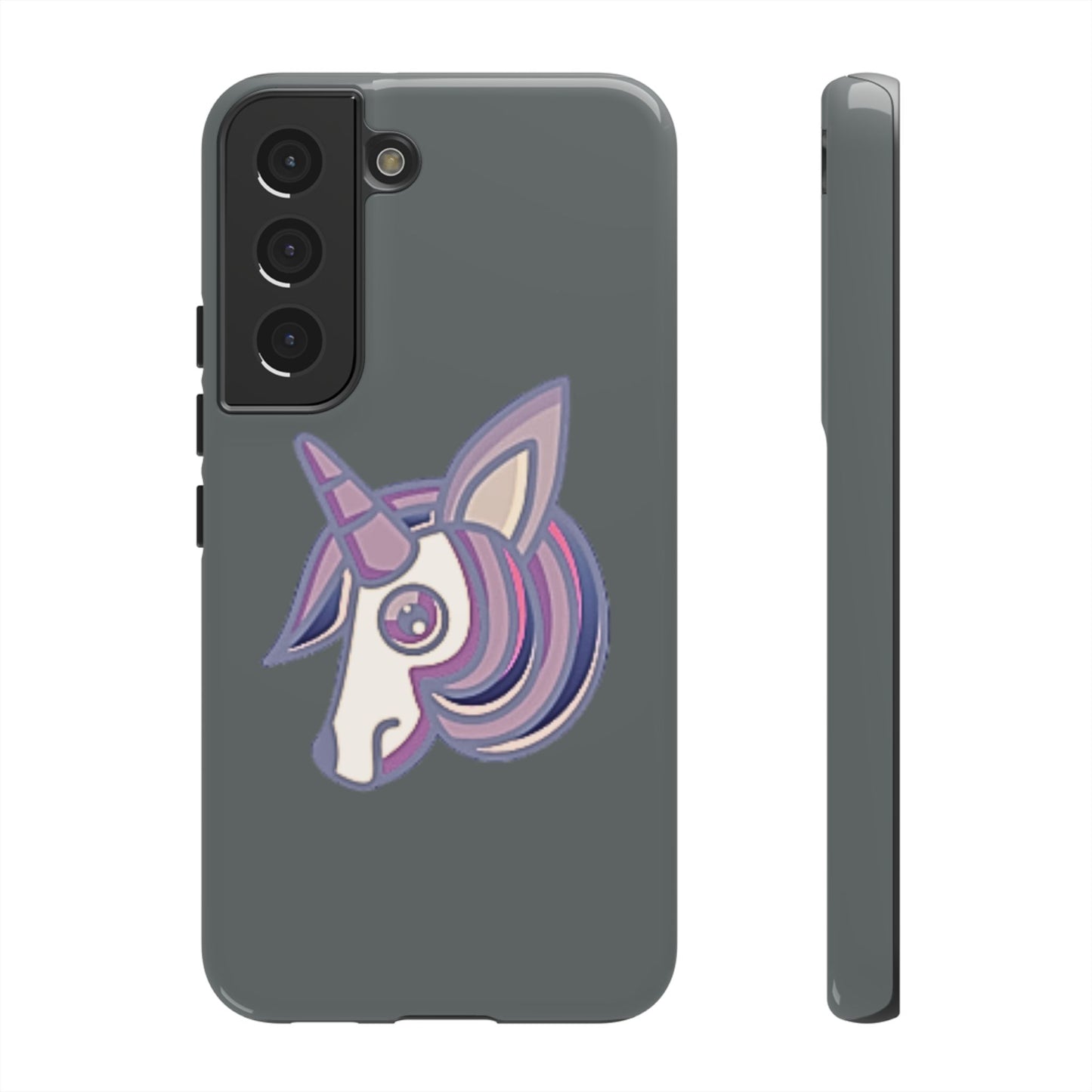 Gothic Unicorn Hard Phone Case for I Phone and Galaxy