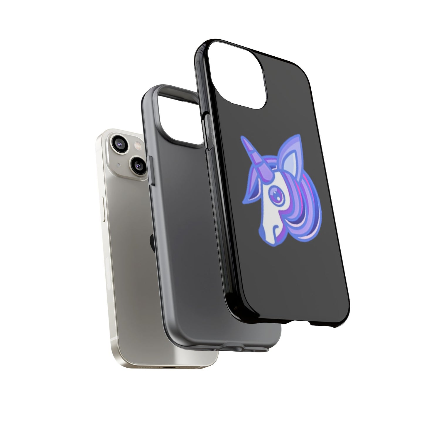 Gothic Unicorn Hard Phone Case for I Phone and Galaxy