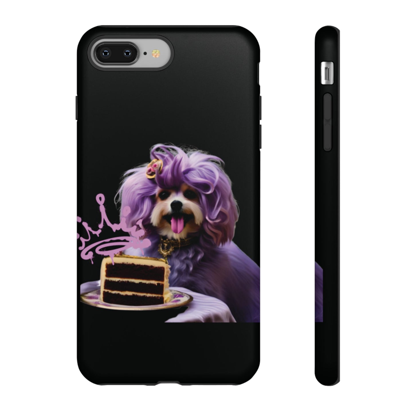 Marie Antoinette Style Dog With Cake Phone Case  for I Phone and Galaxy