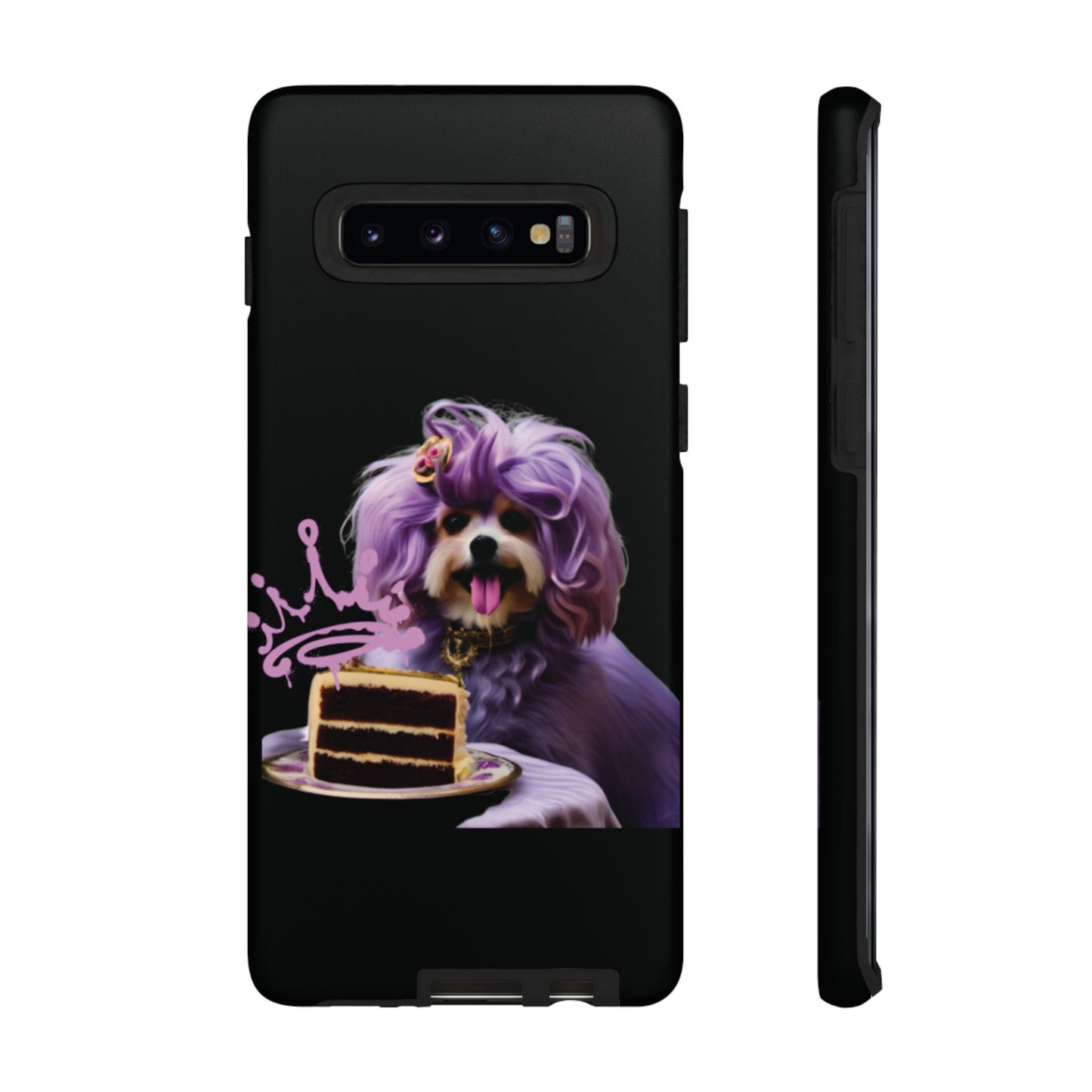 Marie Antoinette Style Dog With Cake Phone Case  for I Phone and Galaxy