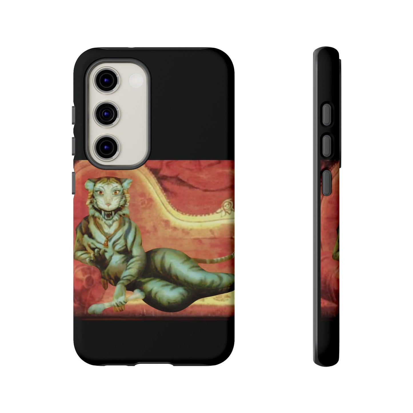 Phone Case - Tiger Lady Changing Portrait Disney Haunted Mansion Hallway Galaxy and iPhone