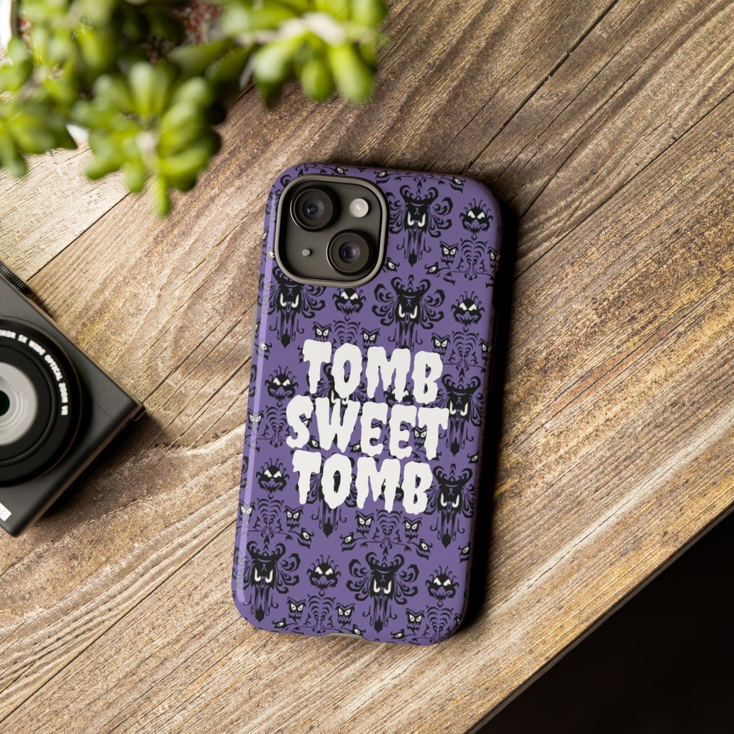 Phone Case - Disney Haunted Mansion Wallpaper Tomb Sweet Tomb