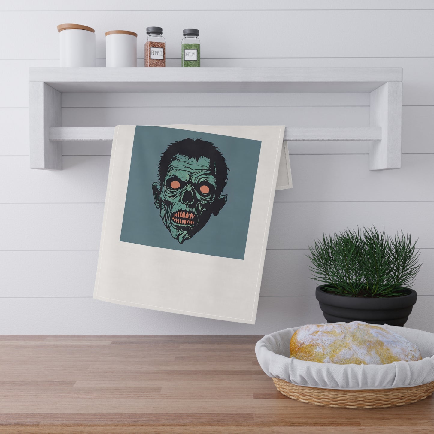 Zombie You Look Good Enough to Eat! Kitchen Tea Towel