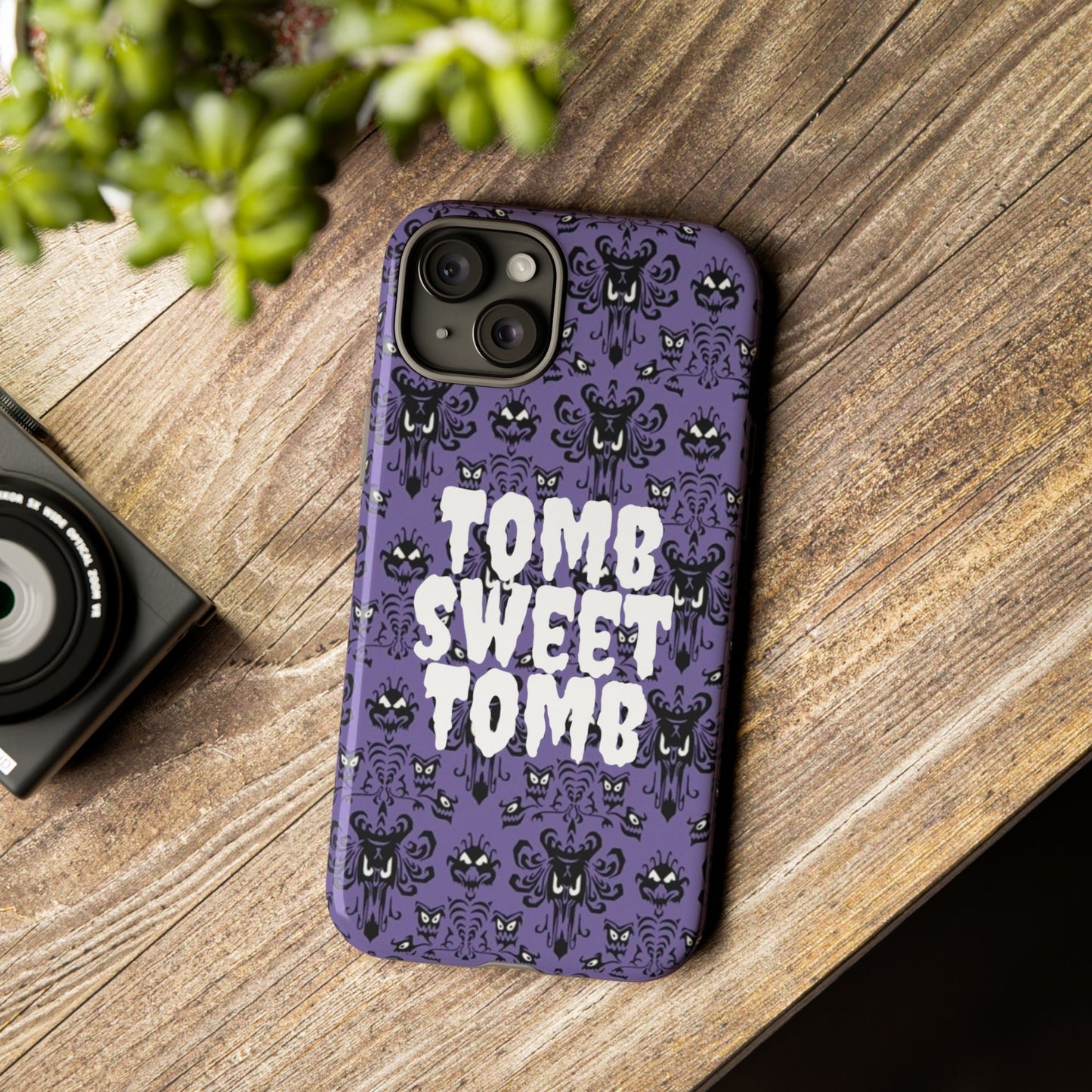 Phone Case - Disney Haunted Mansion Wallpaper Tomb Sweet Tomb