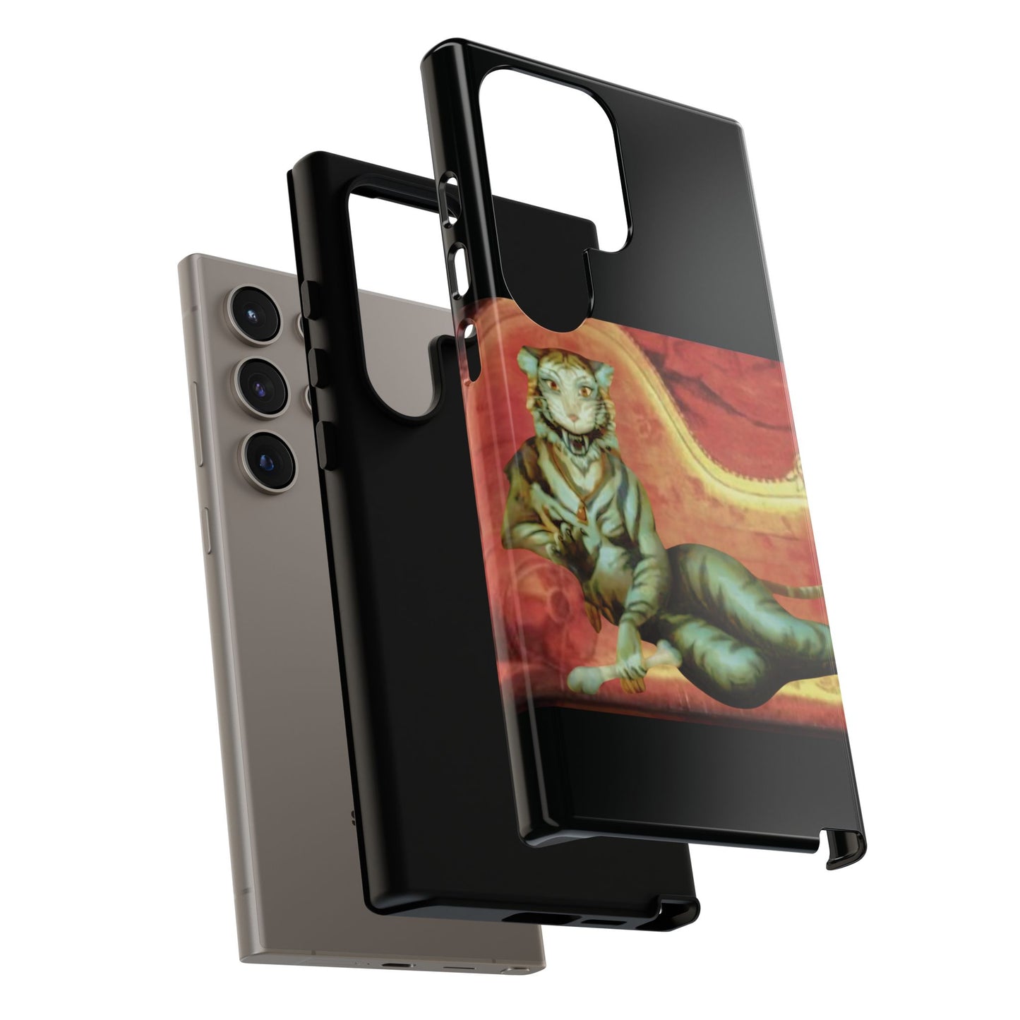 Phone Case - Tiger Lady Changing Portrait Disney Haunted Mansion Hallway Galaxy and iPhone