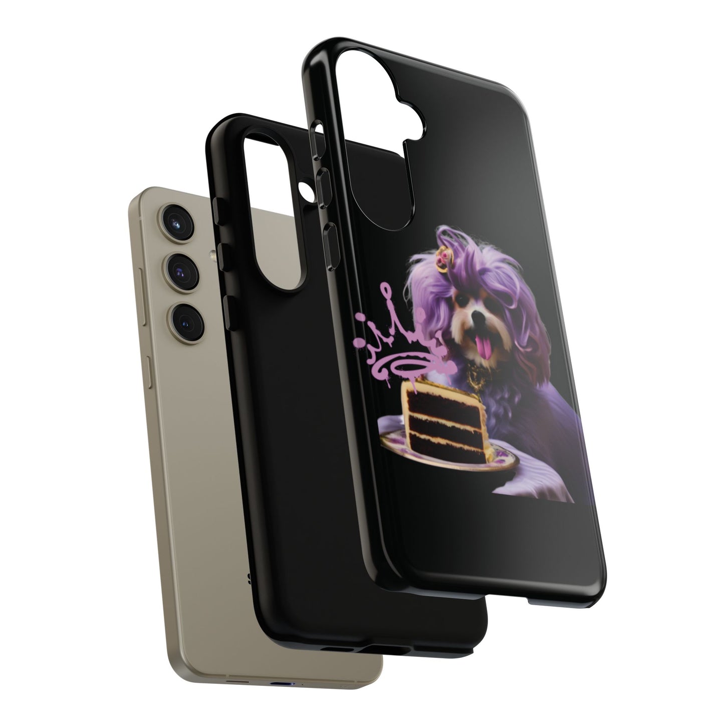 Marie Antoinette Style Dog With Cake Phone Case  for I Phone and Galaxy